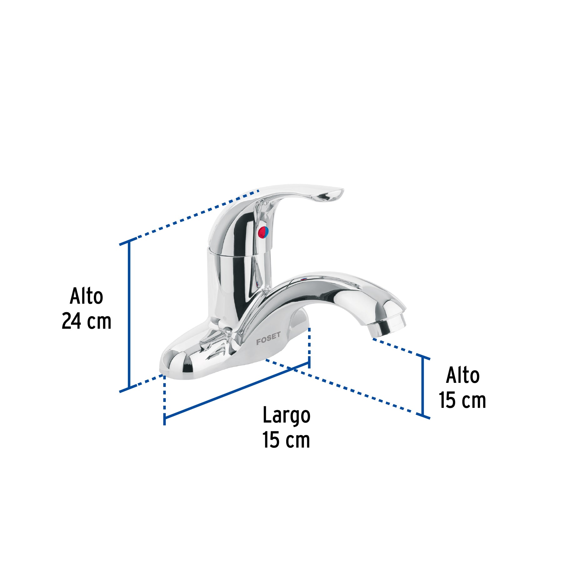 Monomando 4' de ABS para lavabo, Basic