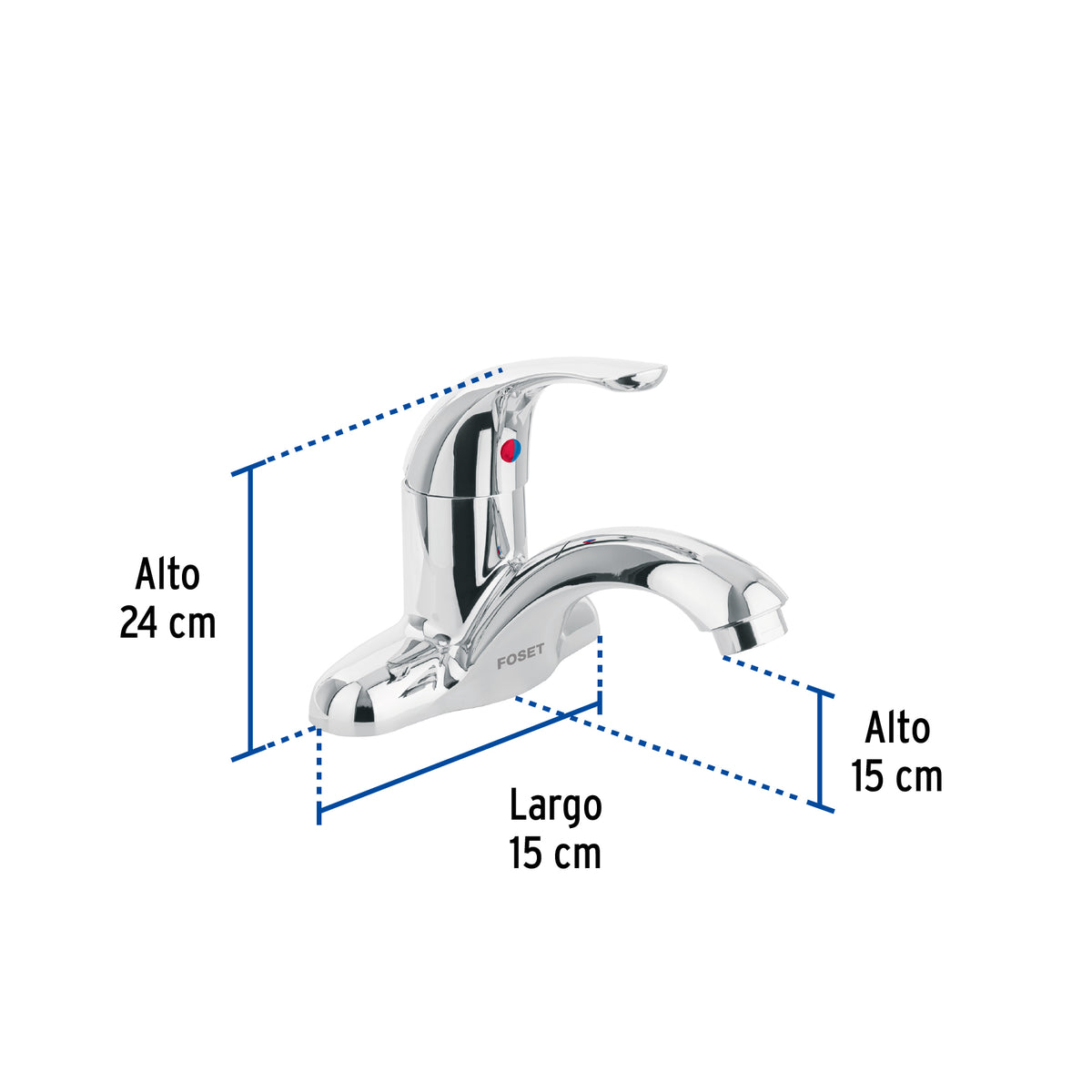 Monomando 4' de ABS para lavabo, Basic