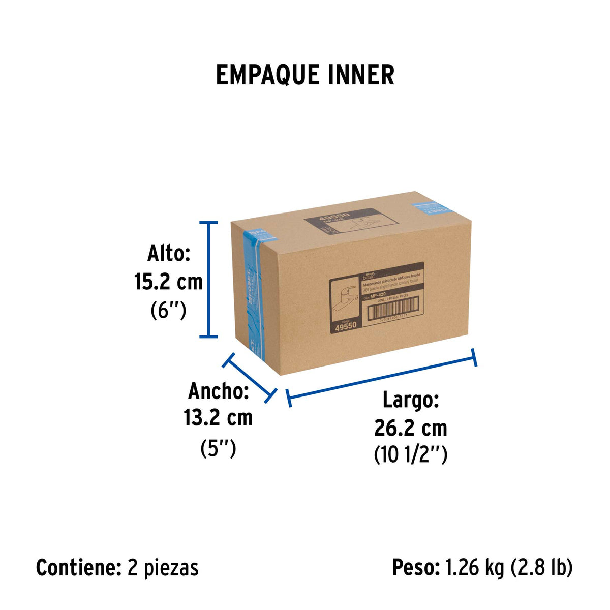 Monomando para lavabo, cuerpo de plástico, Basic