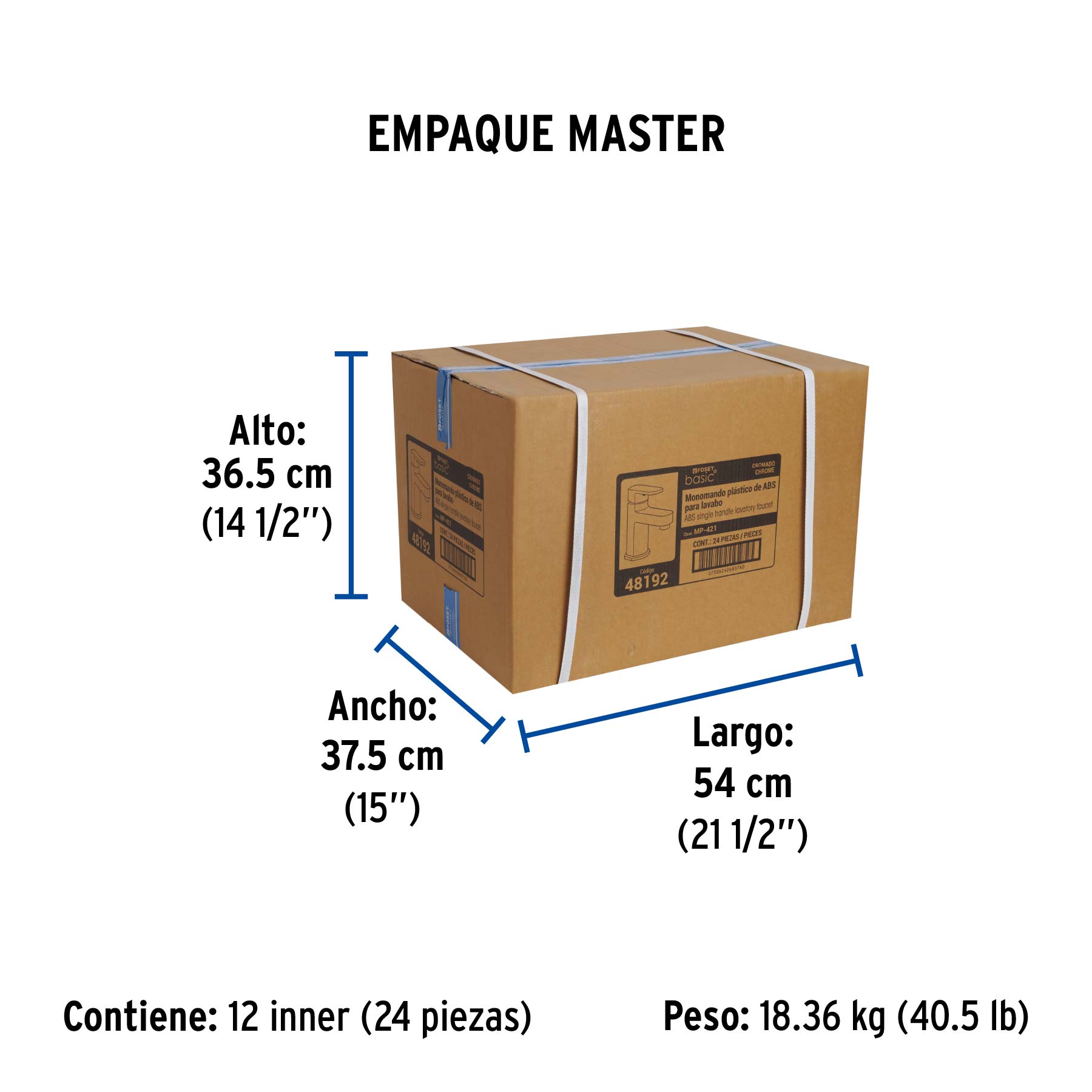 Monomando de ABS para lavabo, Basic
