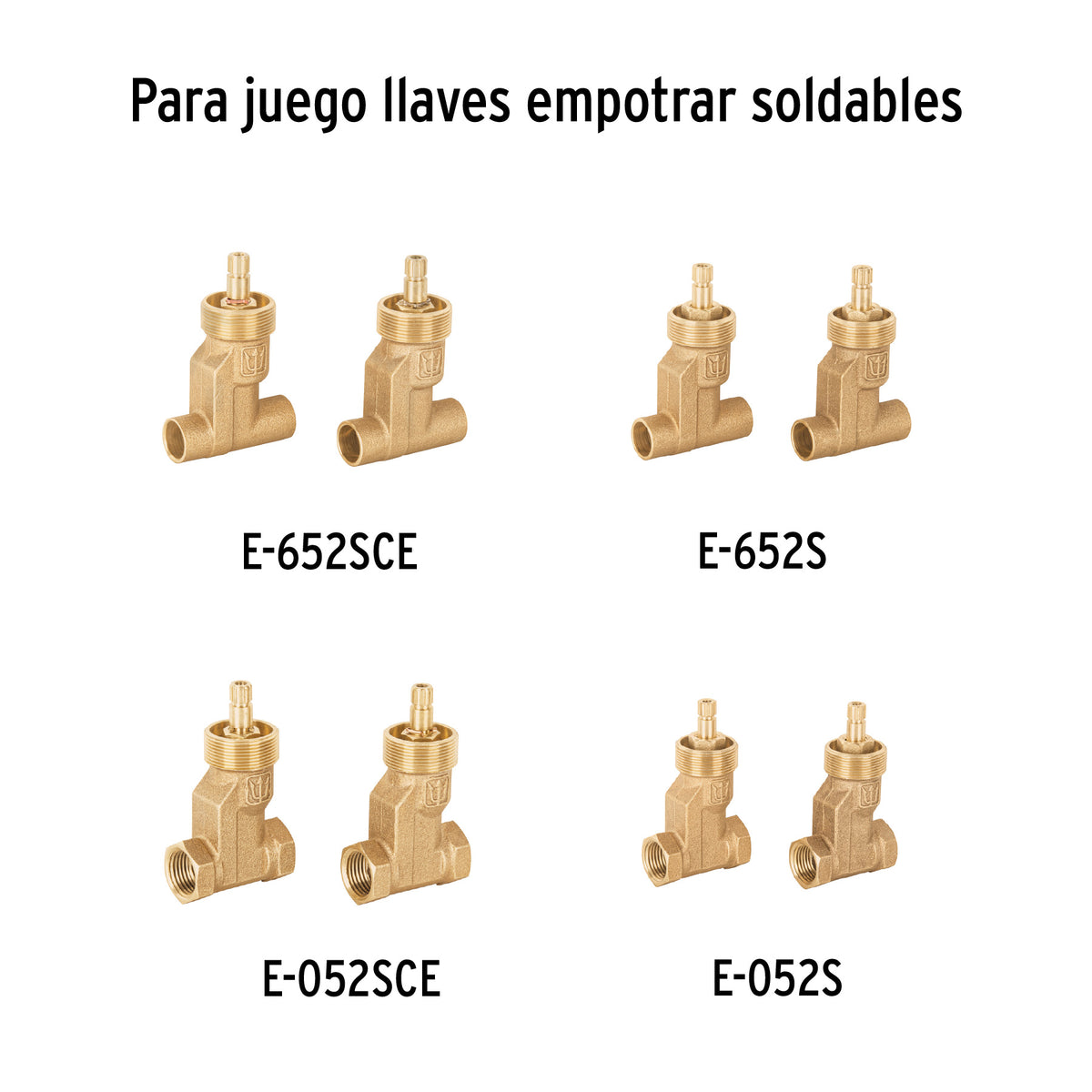 Juego 2 manerales para regadera, tipo cubo, basic