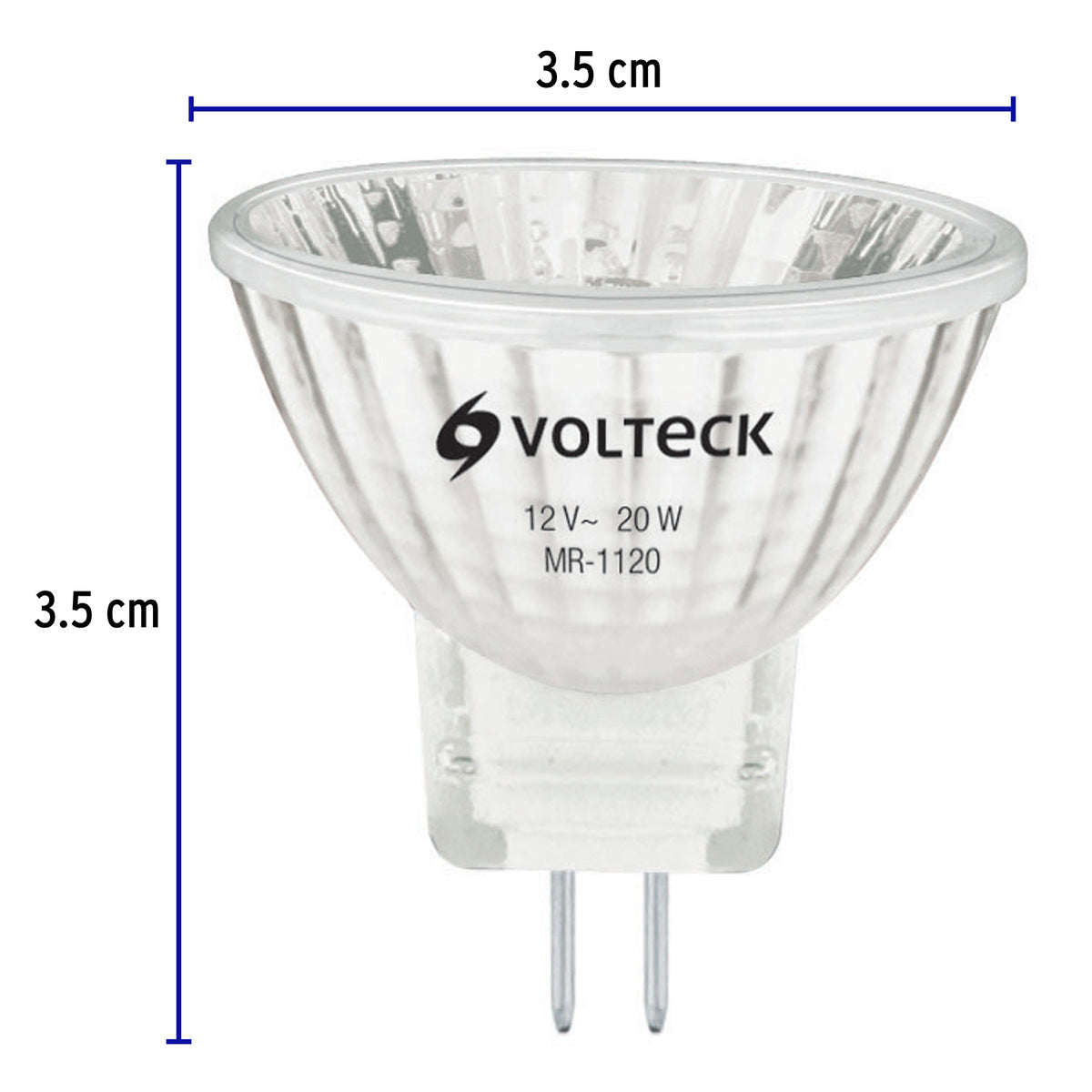 Foco de halógeno tipo MR 11, 20 w, Volteck
