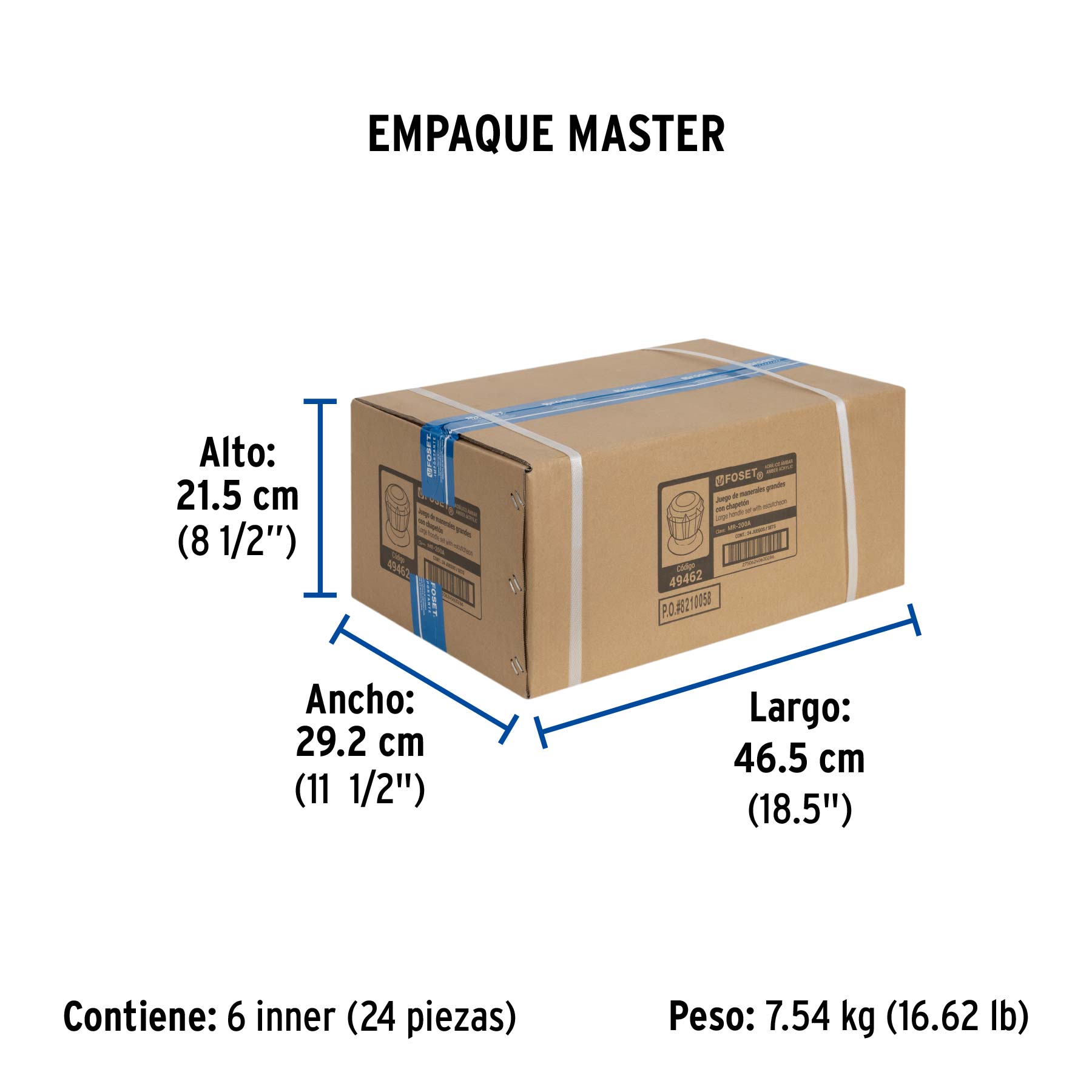 Juego de 2 manerales de acrilico regadera ámbar, Basic