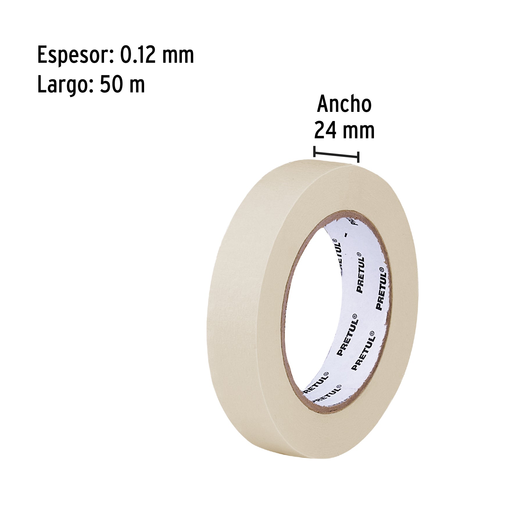Cinta masking tape de 1' x 50 m, Pretul