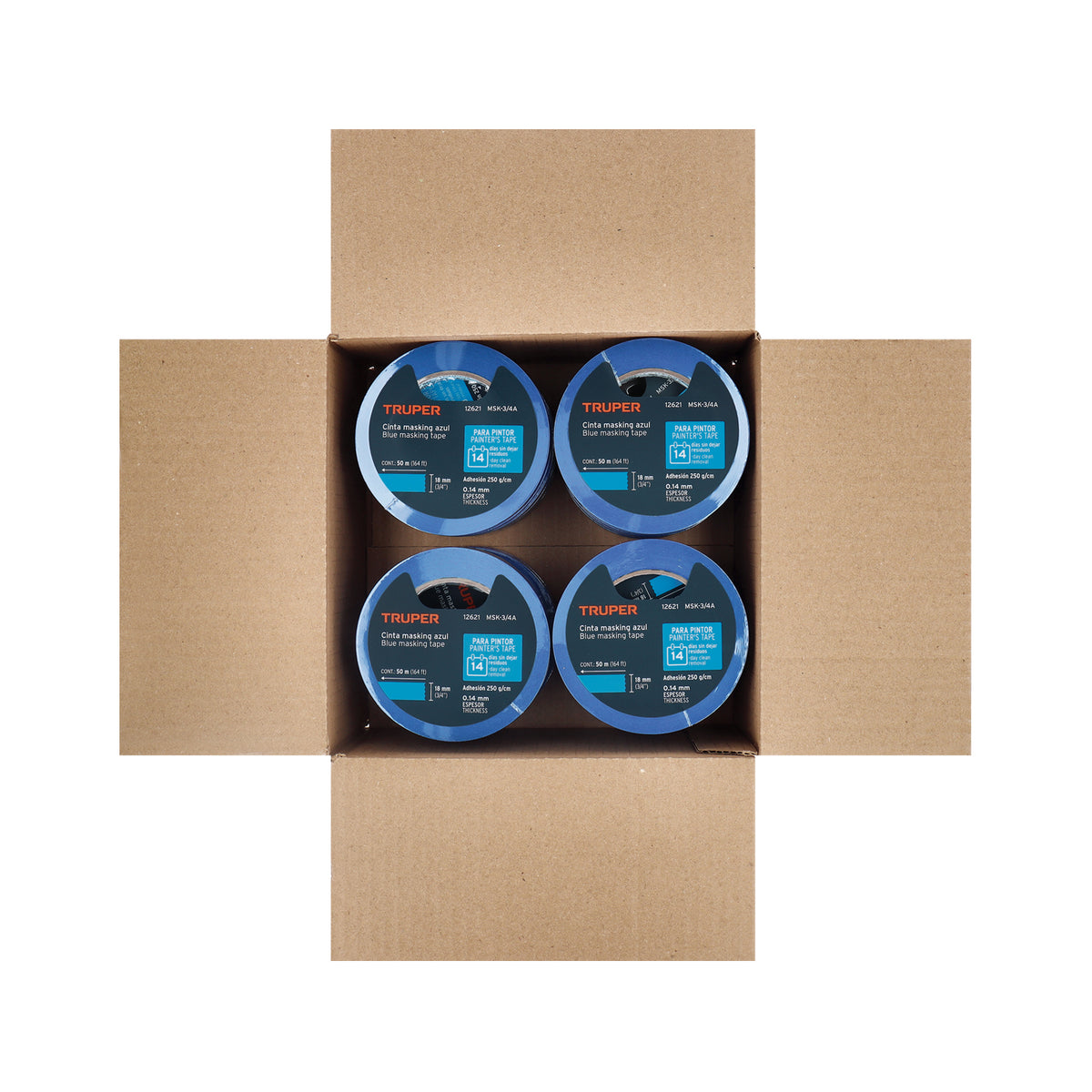 Masking tape, 3/4" x 50 m, azul
