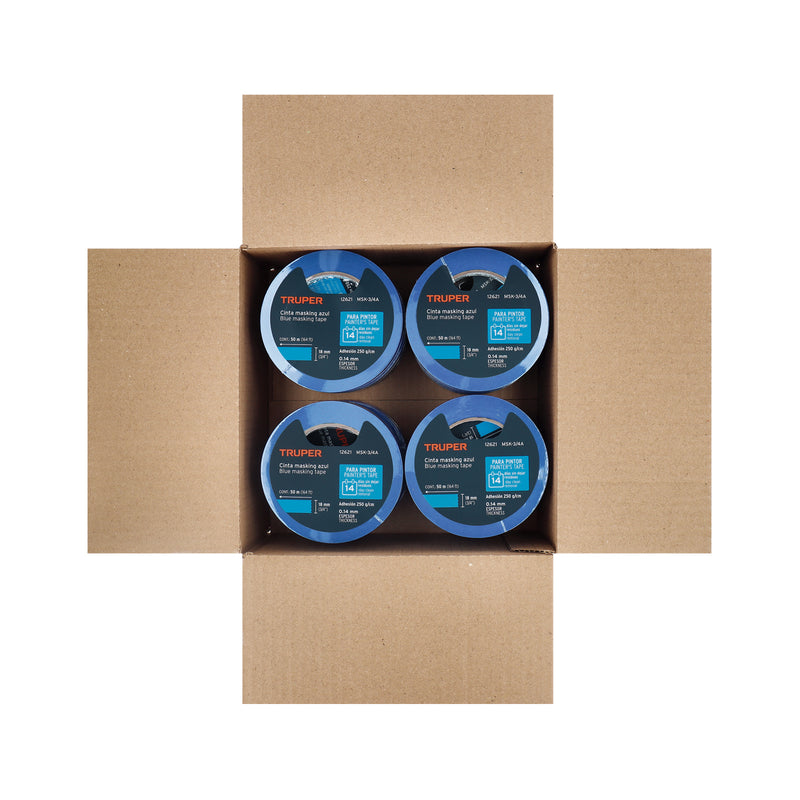 Masking tape, 3/4" x 50 m, azul