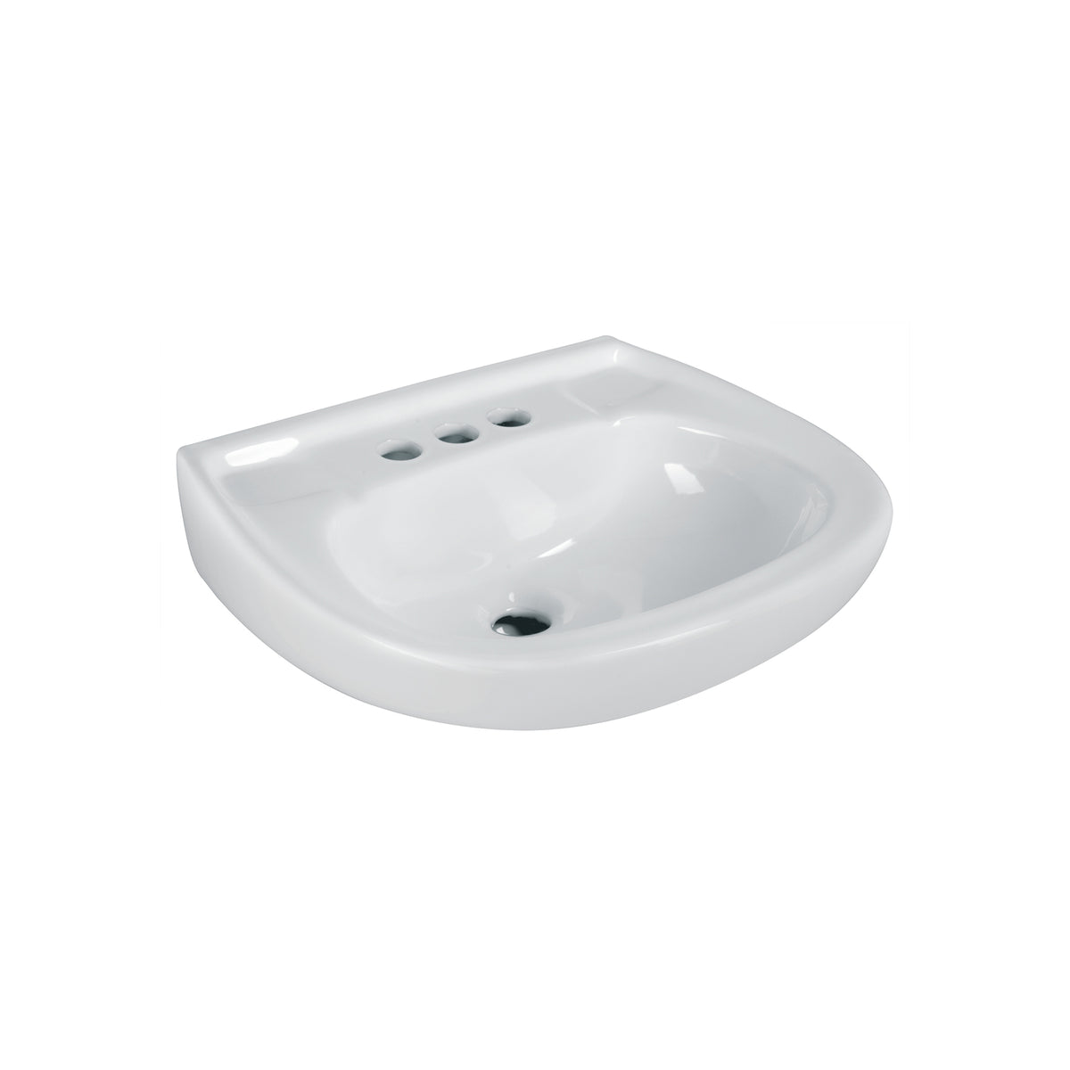 Lavabo cerámico con rebosadero, blanco