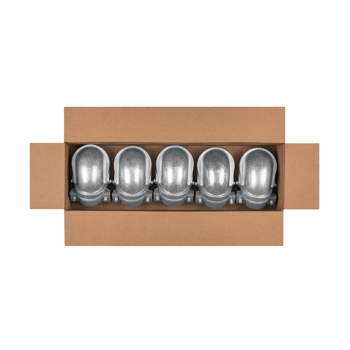 Mufa con abrazadera para tubo 1", Volteck