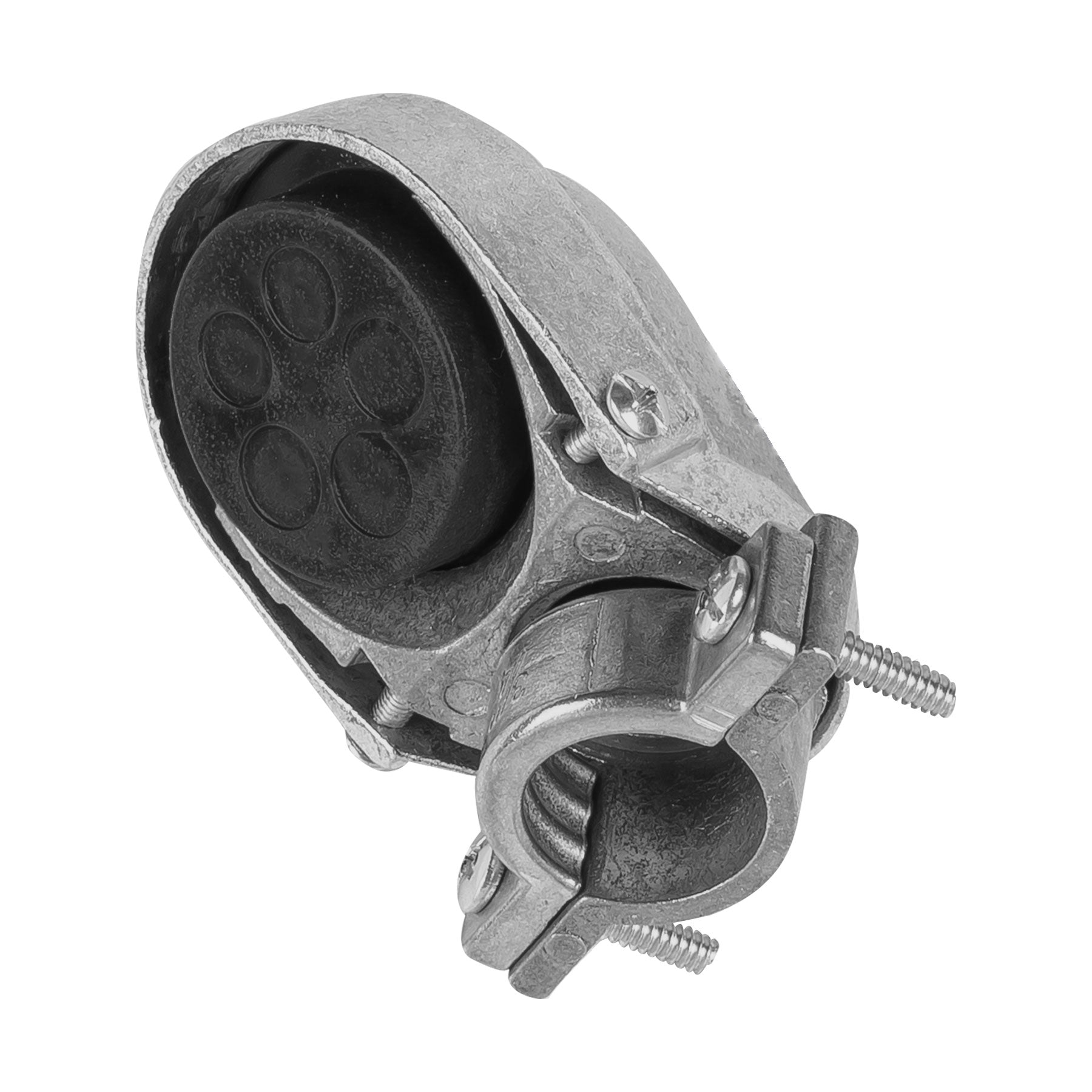 Mufa con abrazadera para tubo 3/4", Volteck