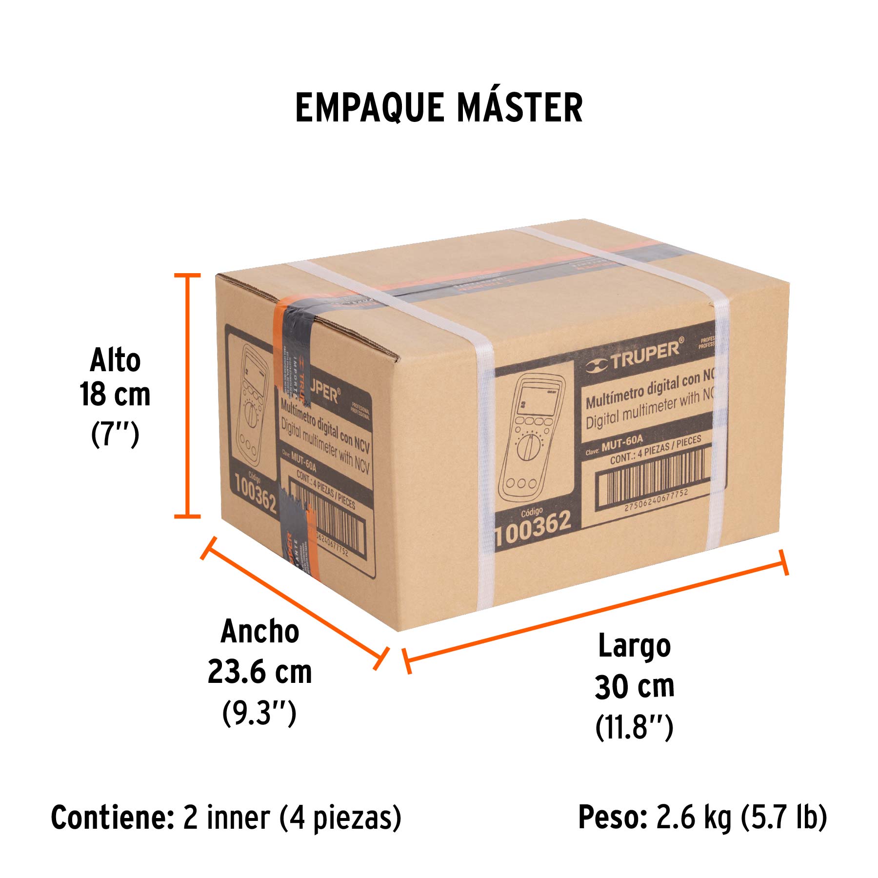 Multimetro profesional con RMS verdadero y auto rango Deluxe
