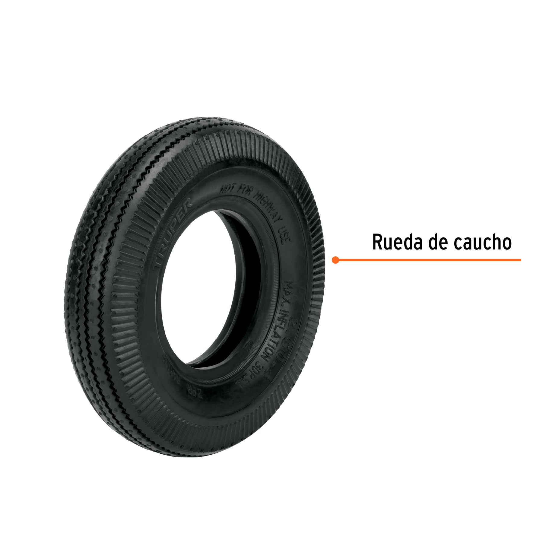 Llanta neumática sin camara sin rin 8