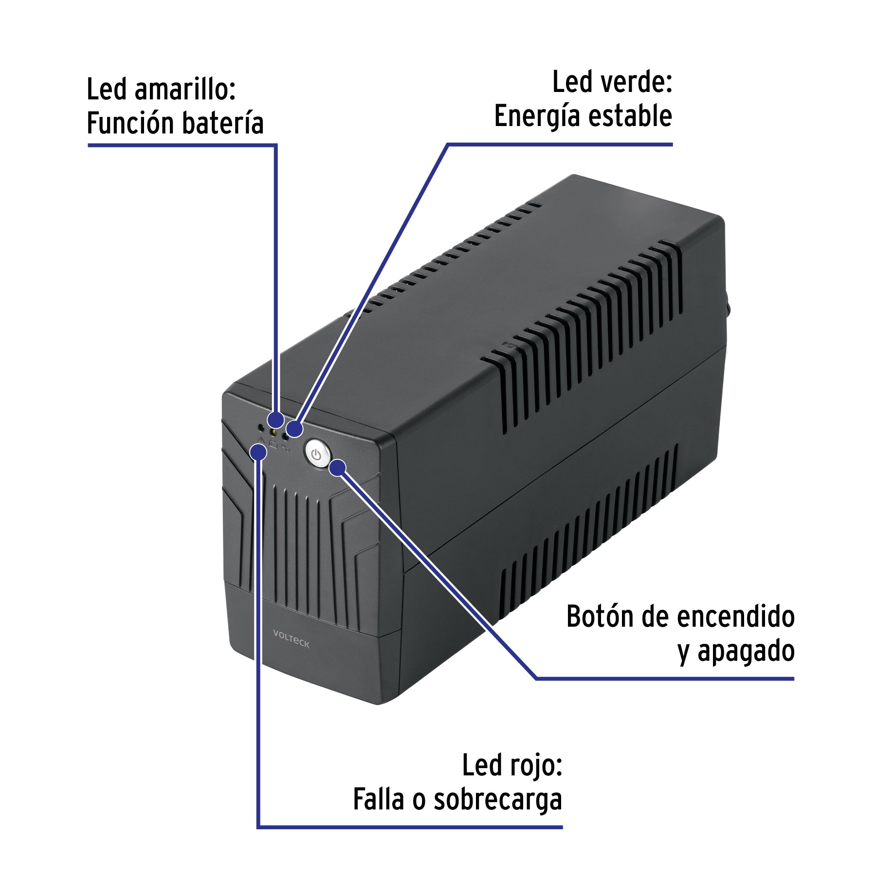 No Break 500 VA / 240 W con 4 contactos, Volteck