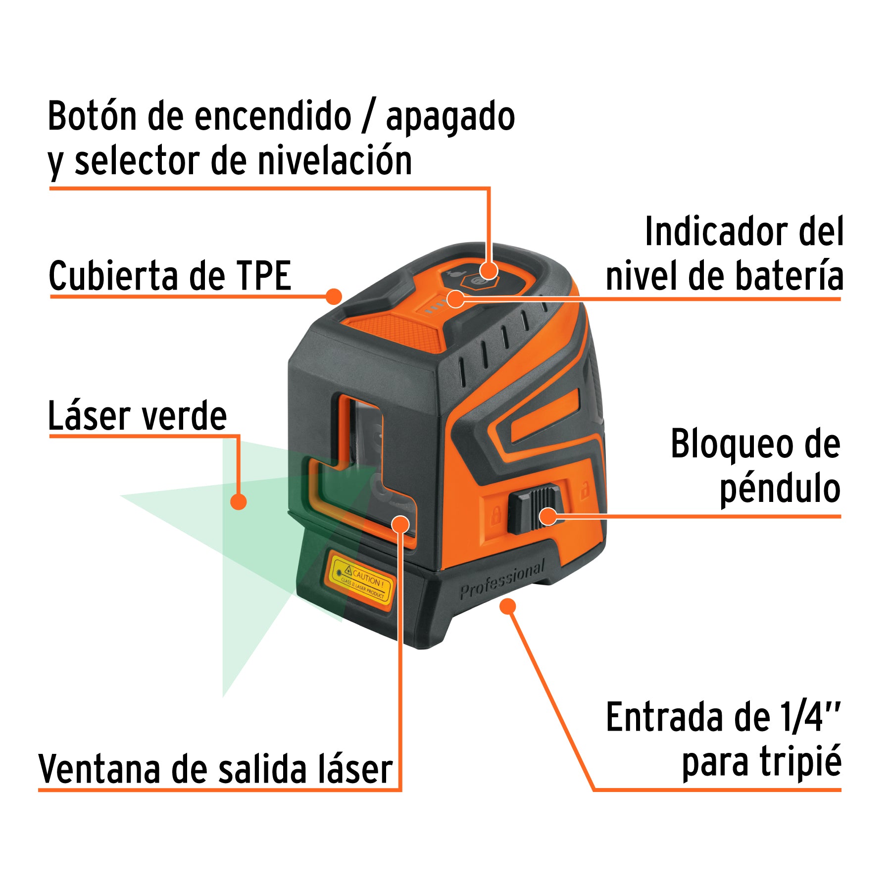 Nivel láser, 20 m