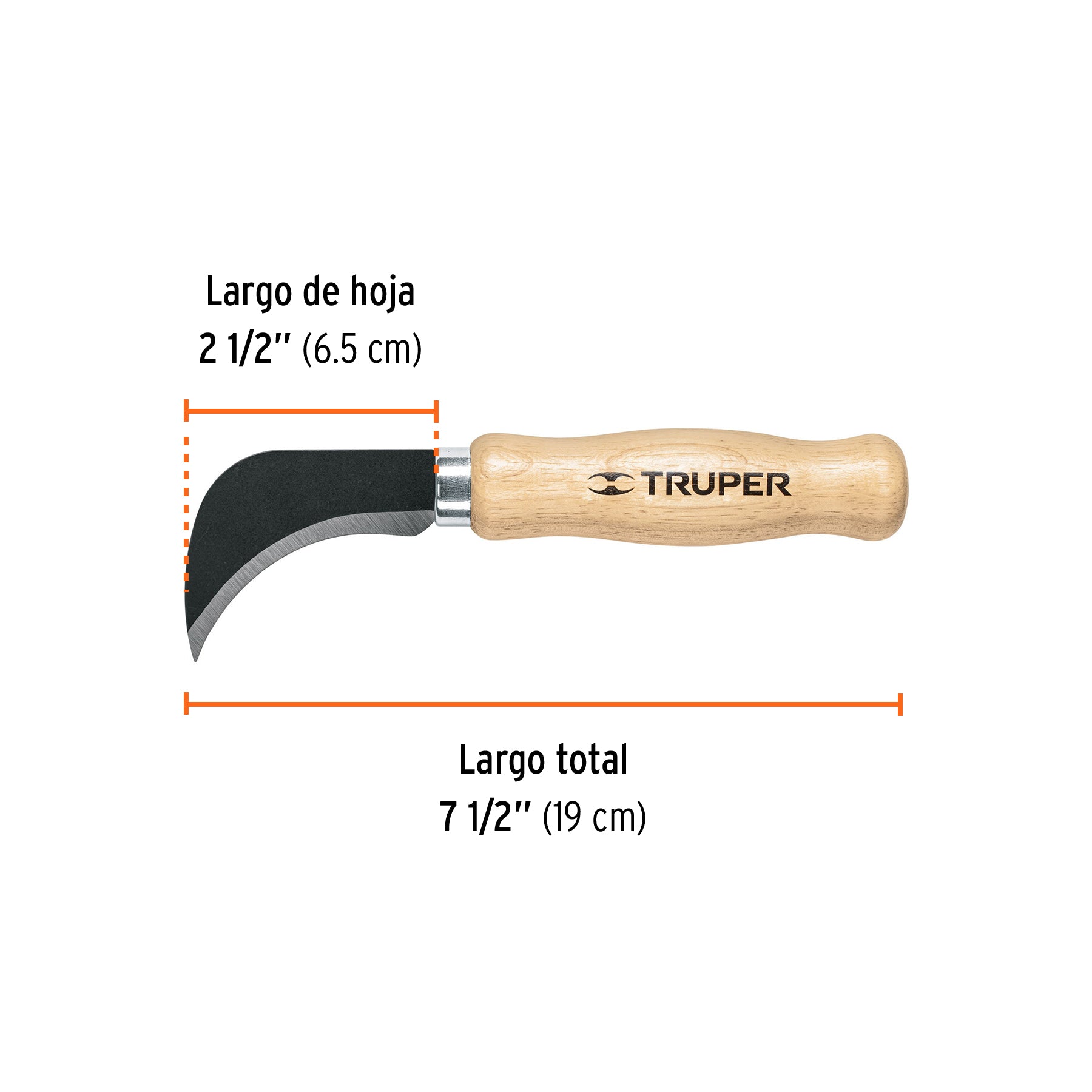 Cuchillo curvo para linóleo, 8"