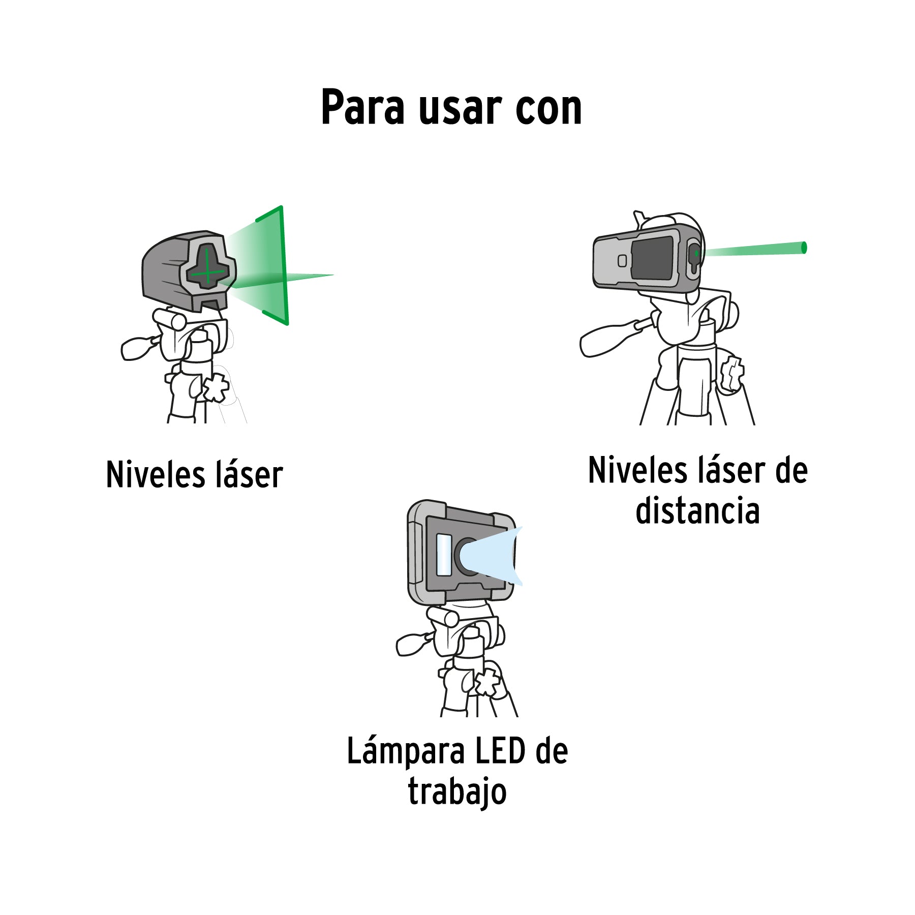 Tripié extensible de aluminio para nivel láser, 50-150 cm