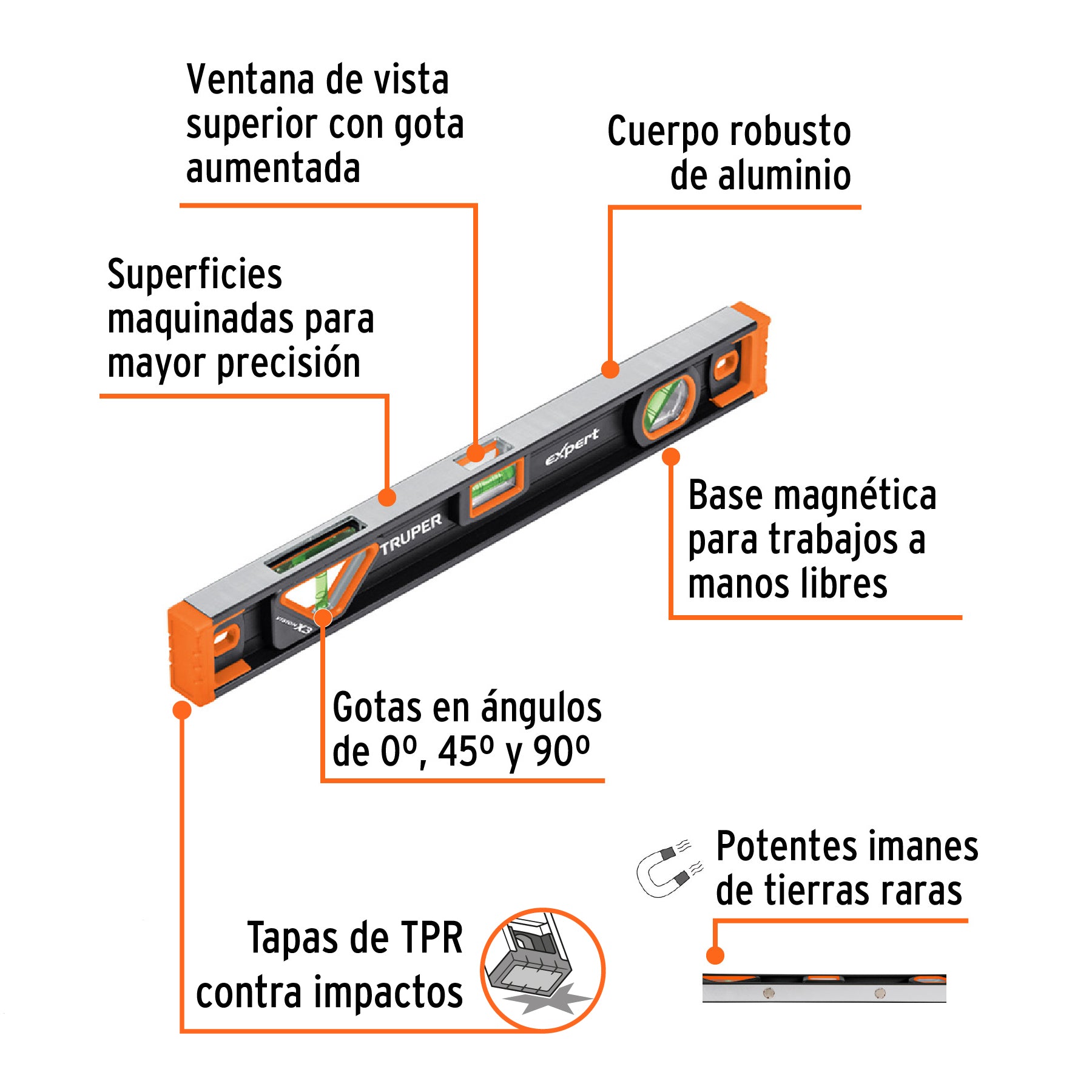 Nivel profesional Truper Expert 18"