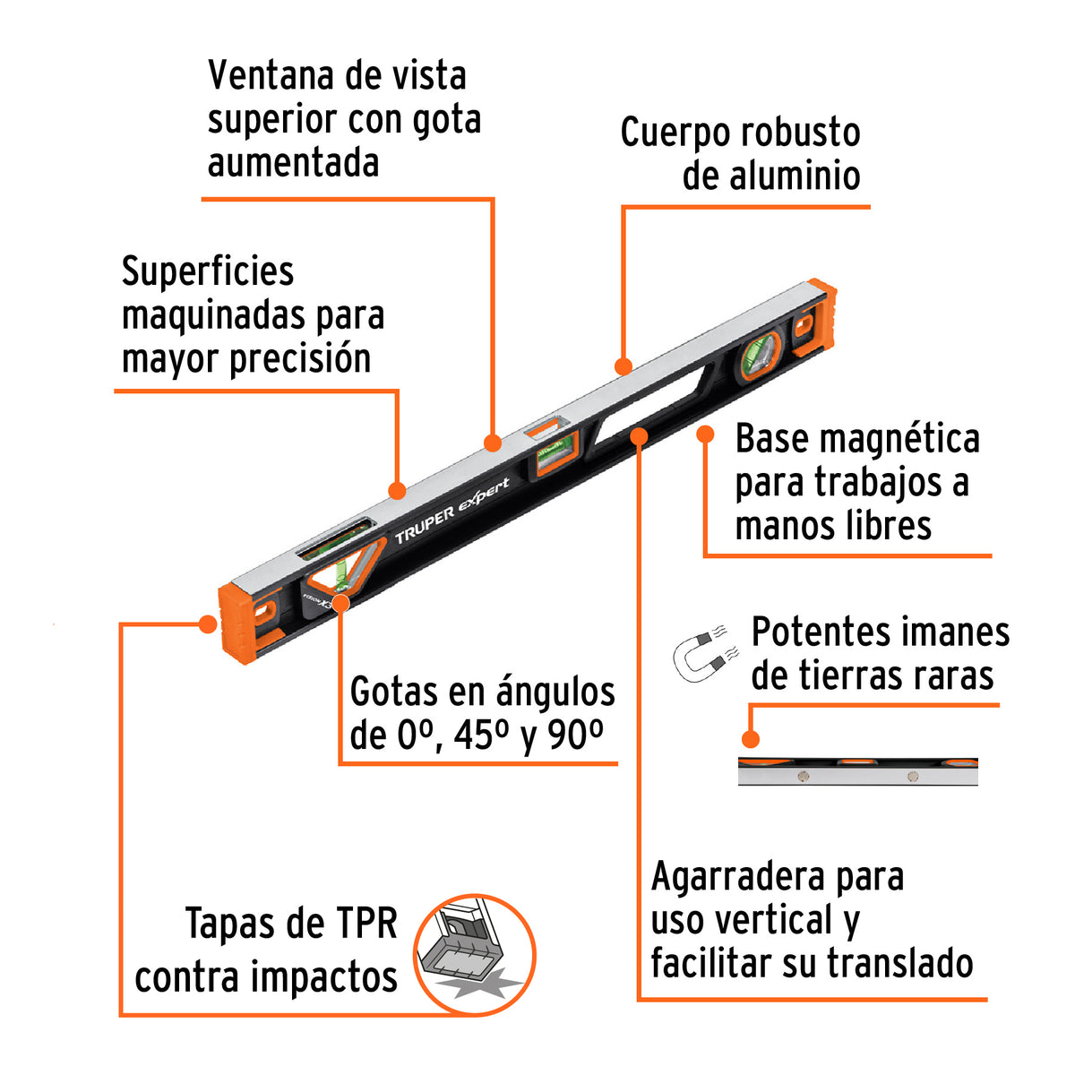 Nivel profesional Truper Expert 24"