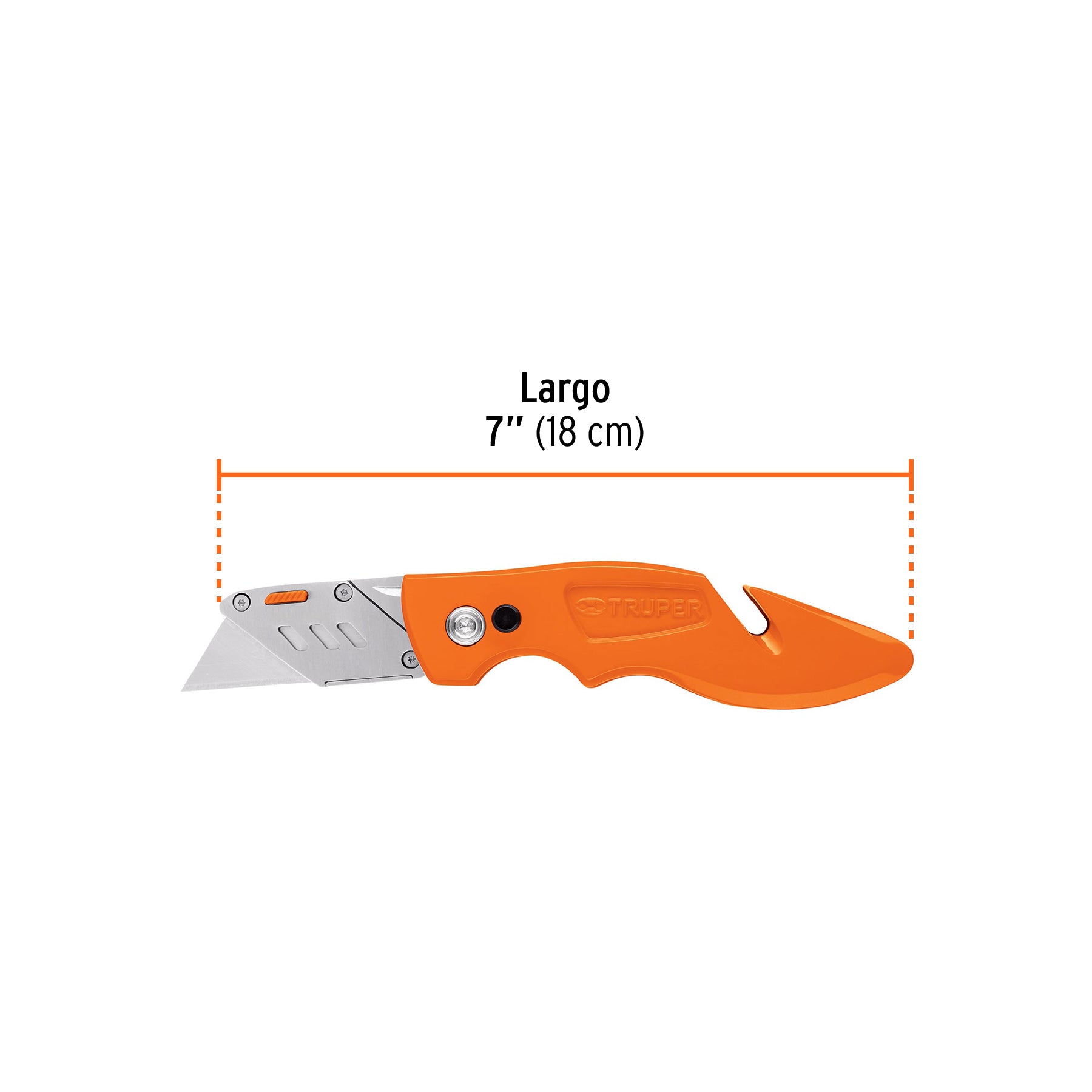 Navaja 7" abatible, cuerpo metálico