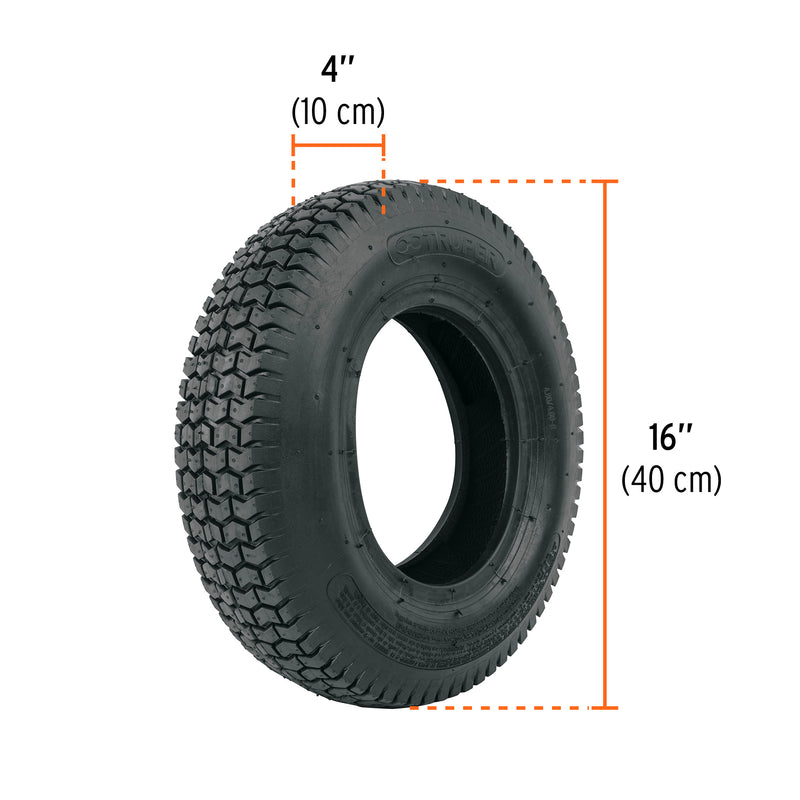 Llanta neumática reforzada 16", sin cámara, TRUPER