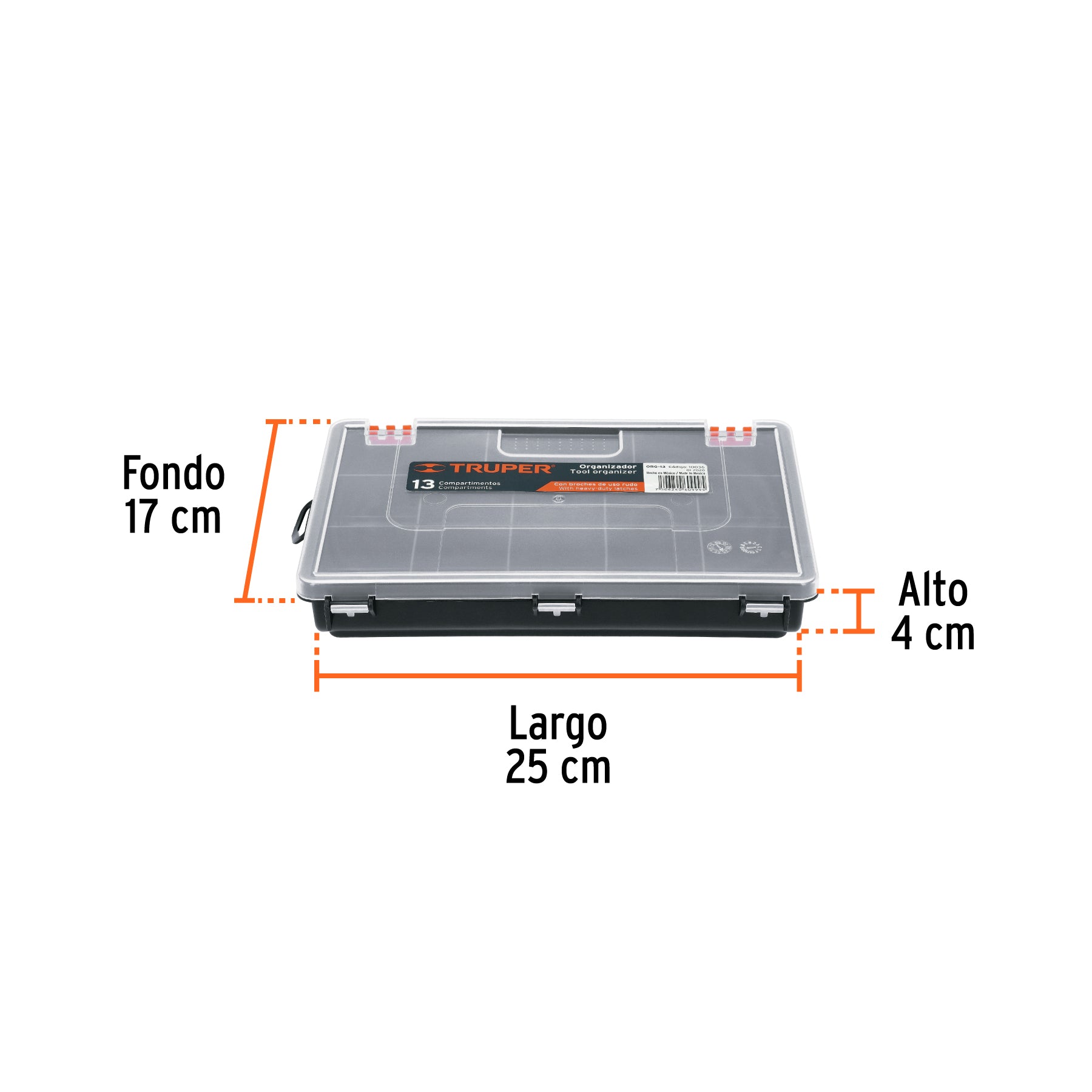 Organizador 10" con 13 compartimentos