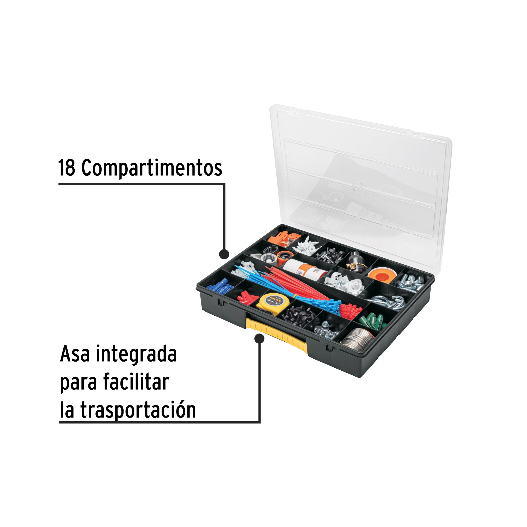 Organizador 14' con 18 compartimentos