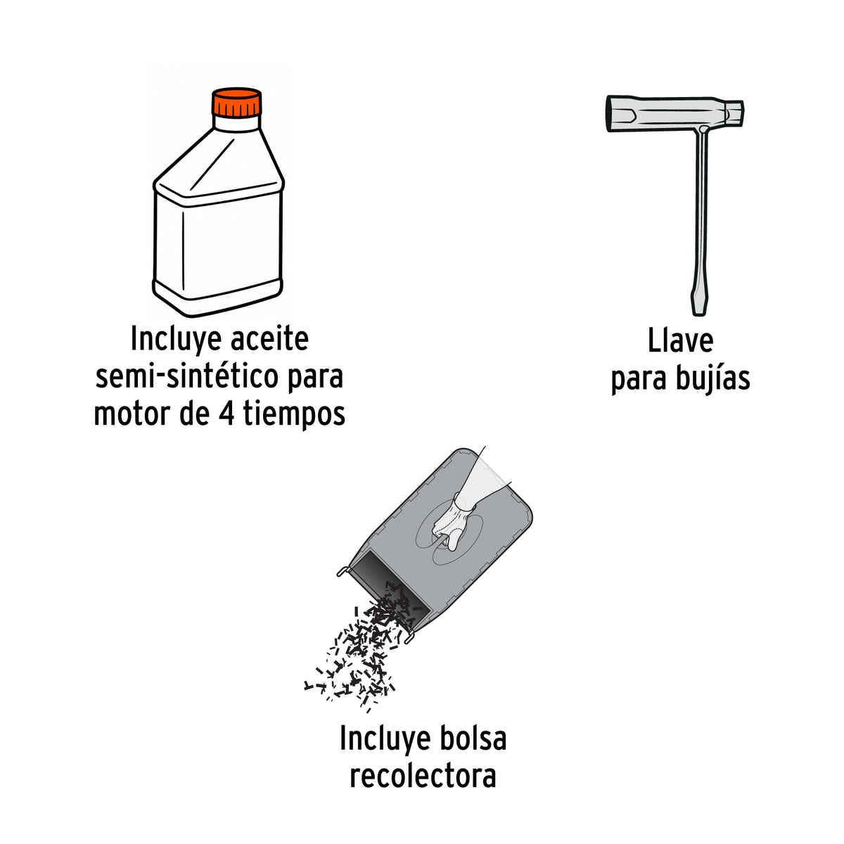 Podadoras con motor a gasolina, 6HP, de 22"