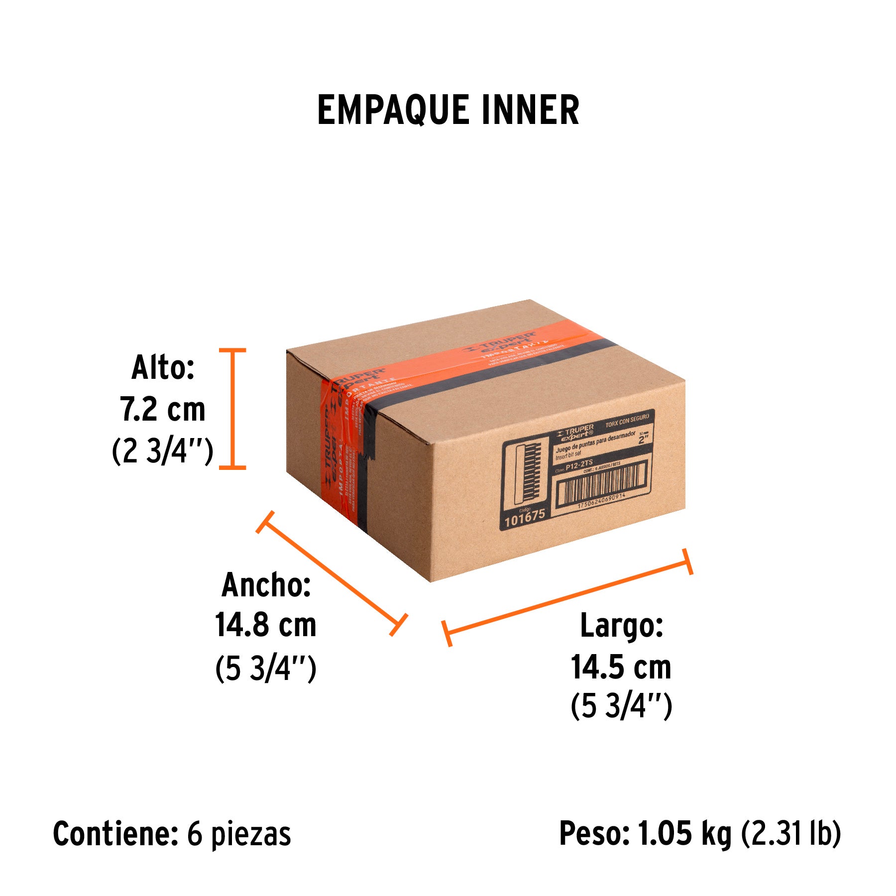 Juego de 12 puntas Torx con seguro largo 2', Expert