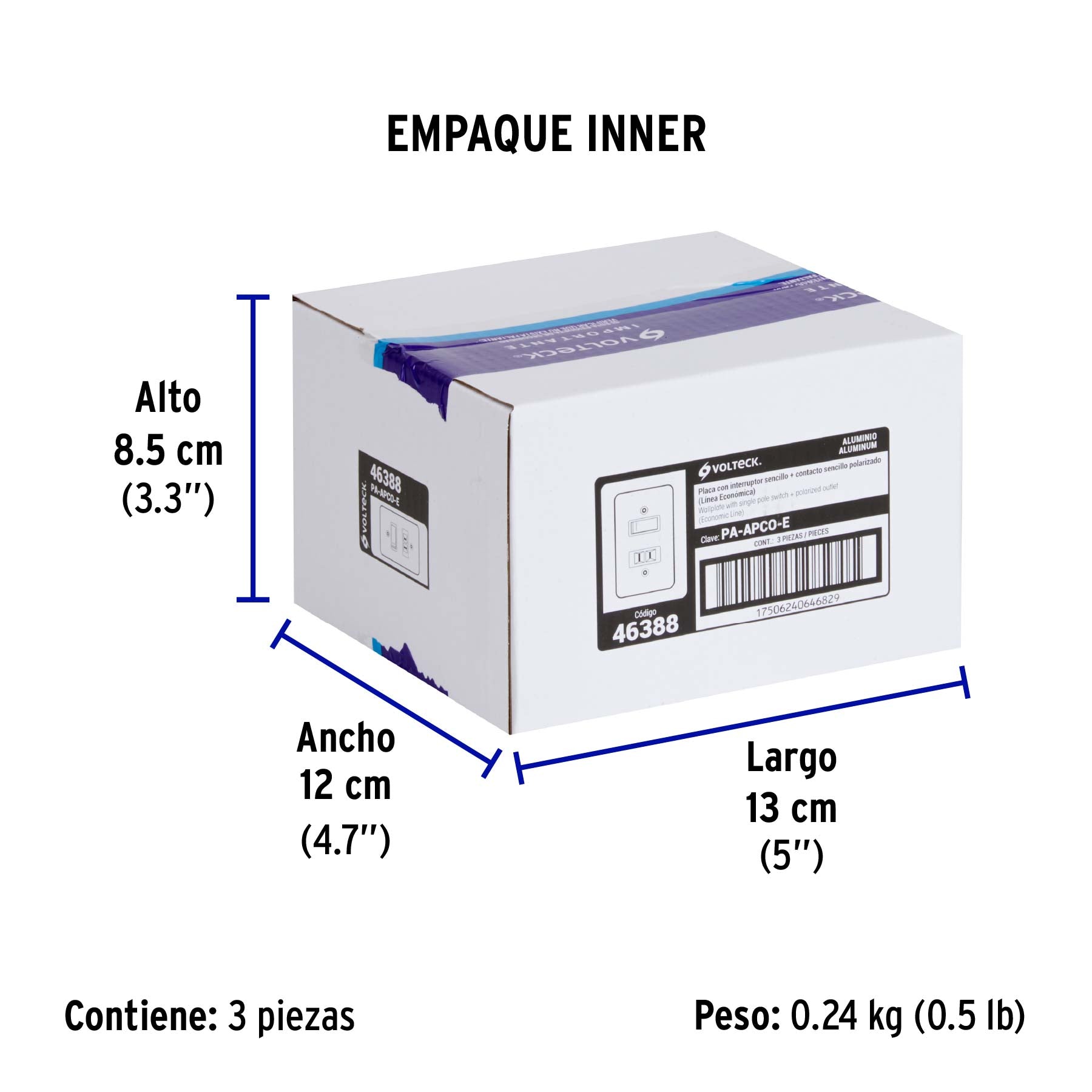 Placa armada contacto e interruptor, línea Económica