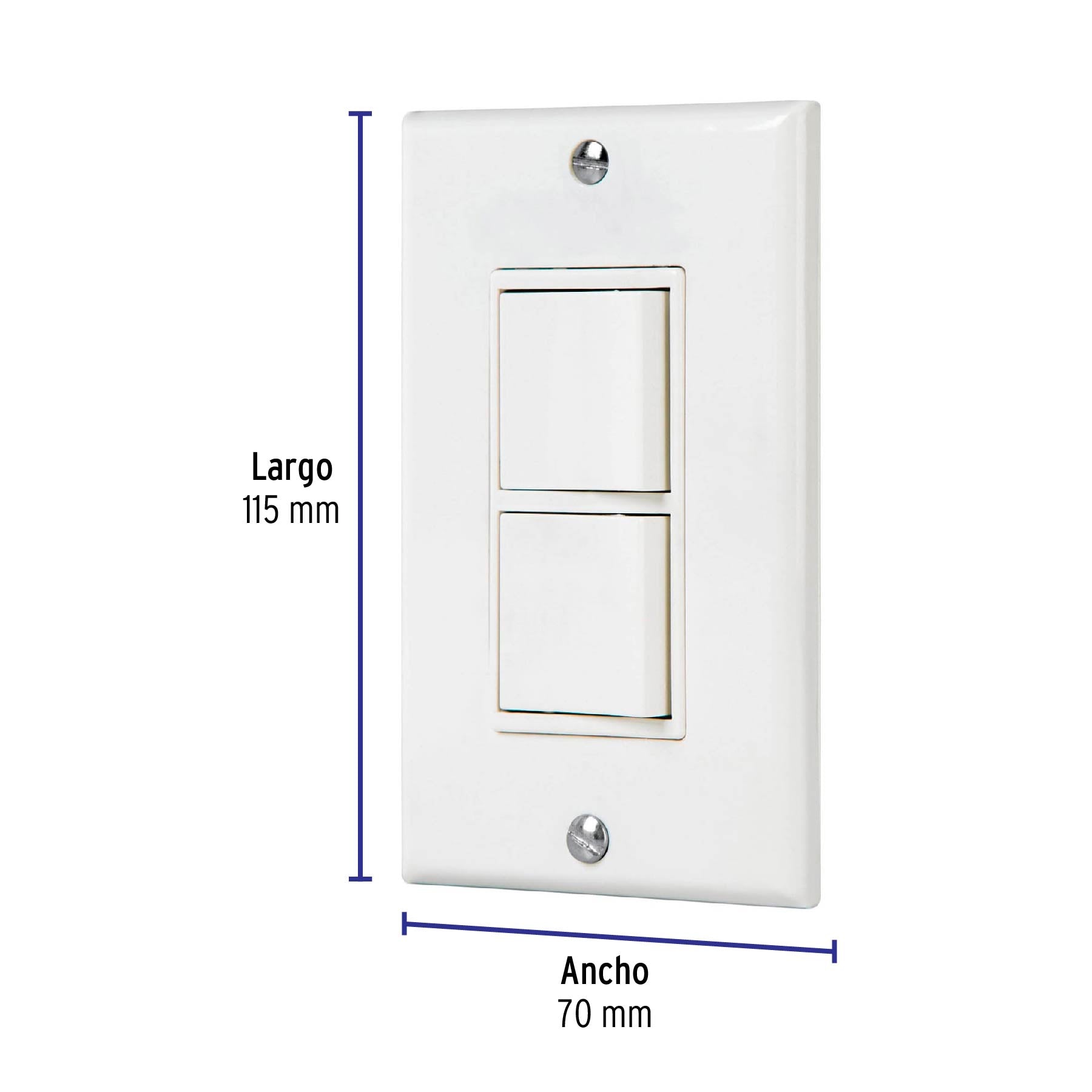 Placa armada interruptor sencillo y escalera Classic