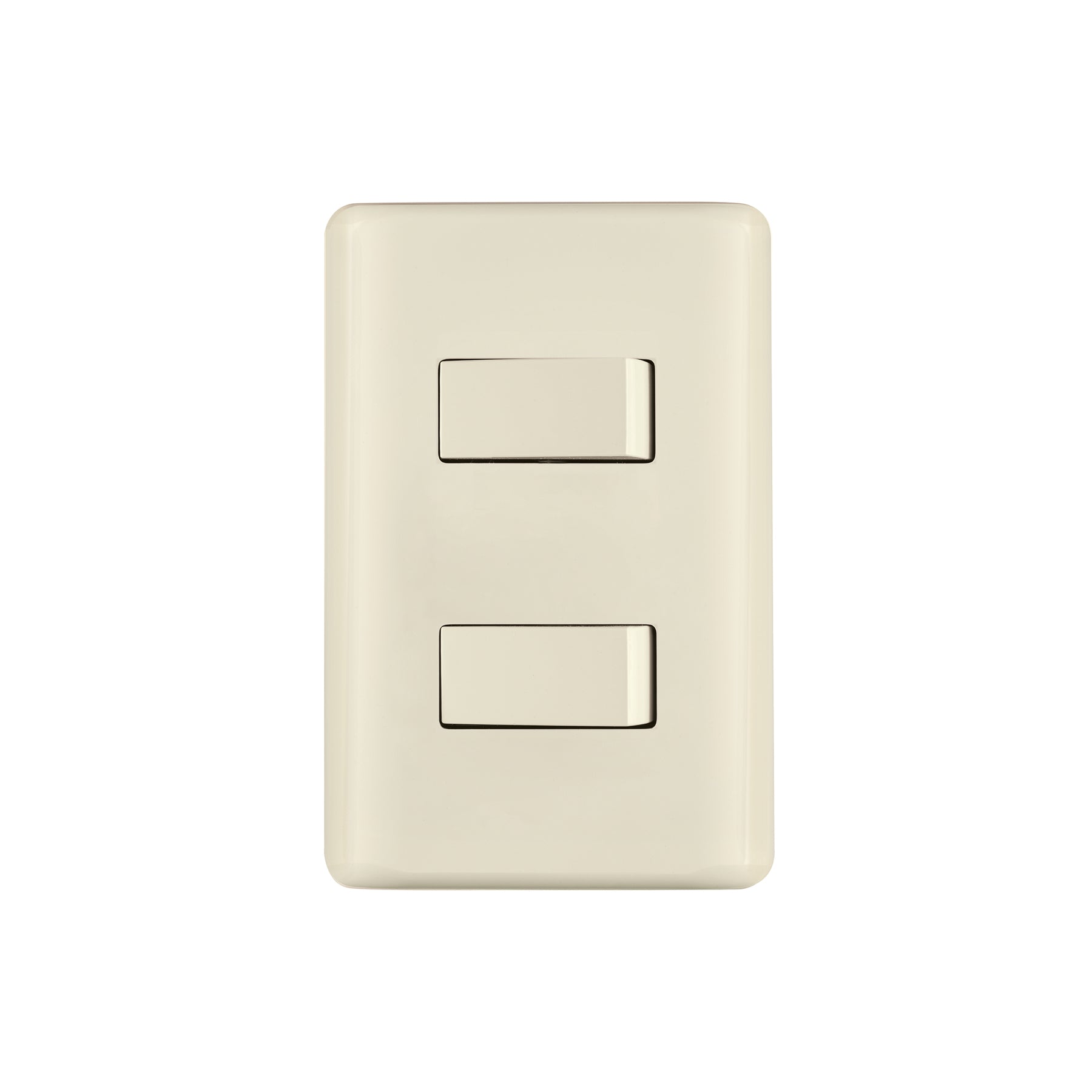 Placa armada 1 interruptor y 1 escalera, marfil, Basic