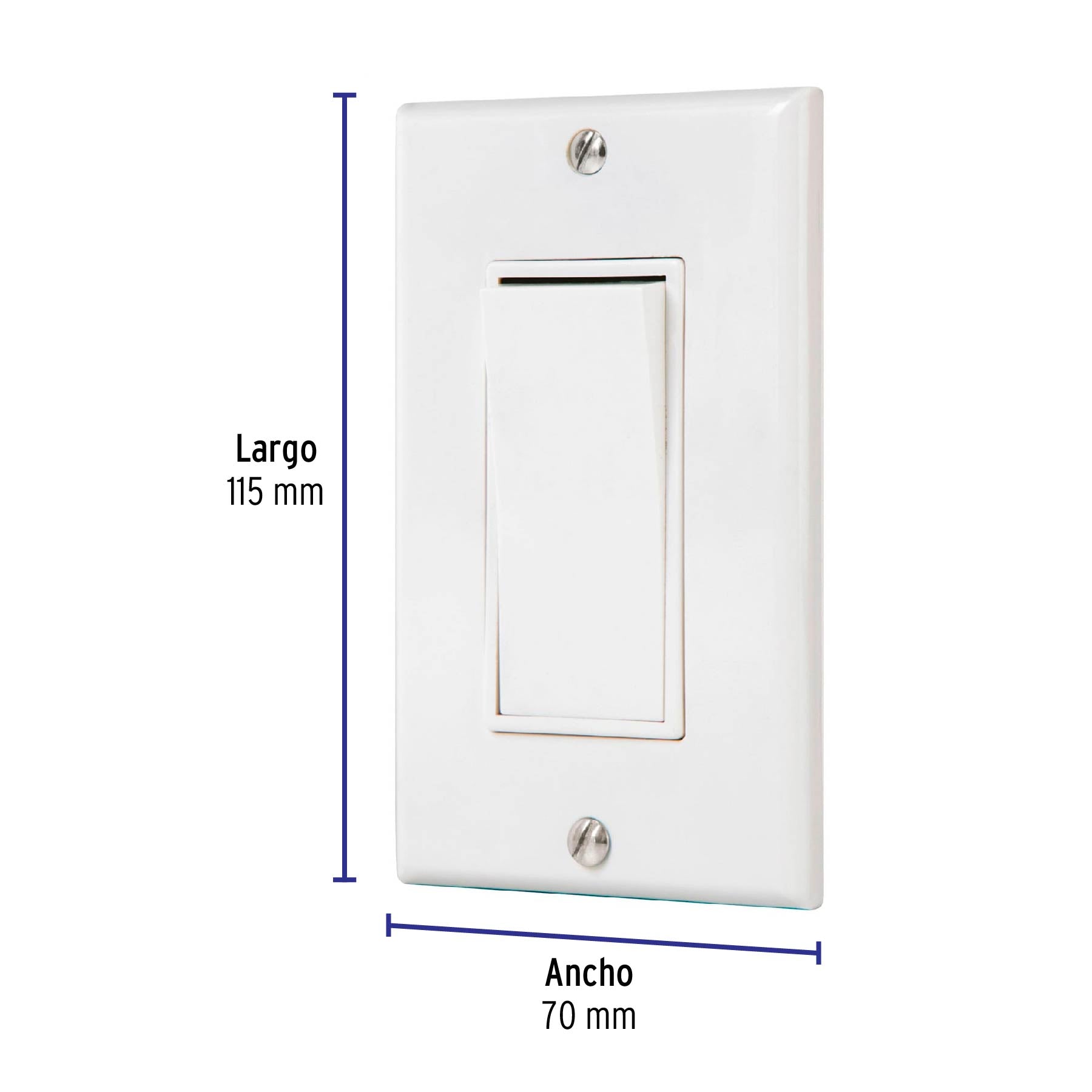 Placa armada con interruptor escalera Classic