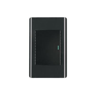 Placa armada negra 1 interruptor 3 módulos, Lisboa, Volteck