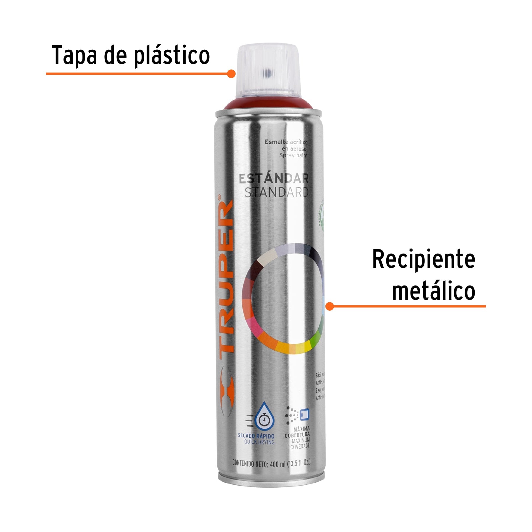 Pintura (Esmalte acrílico) en aerosol, guinda
