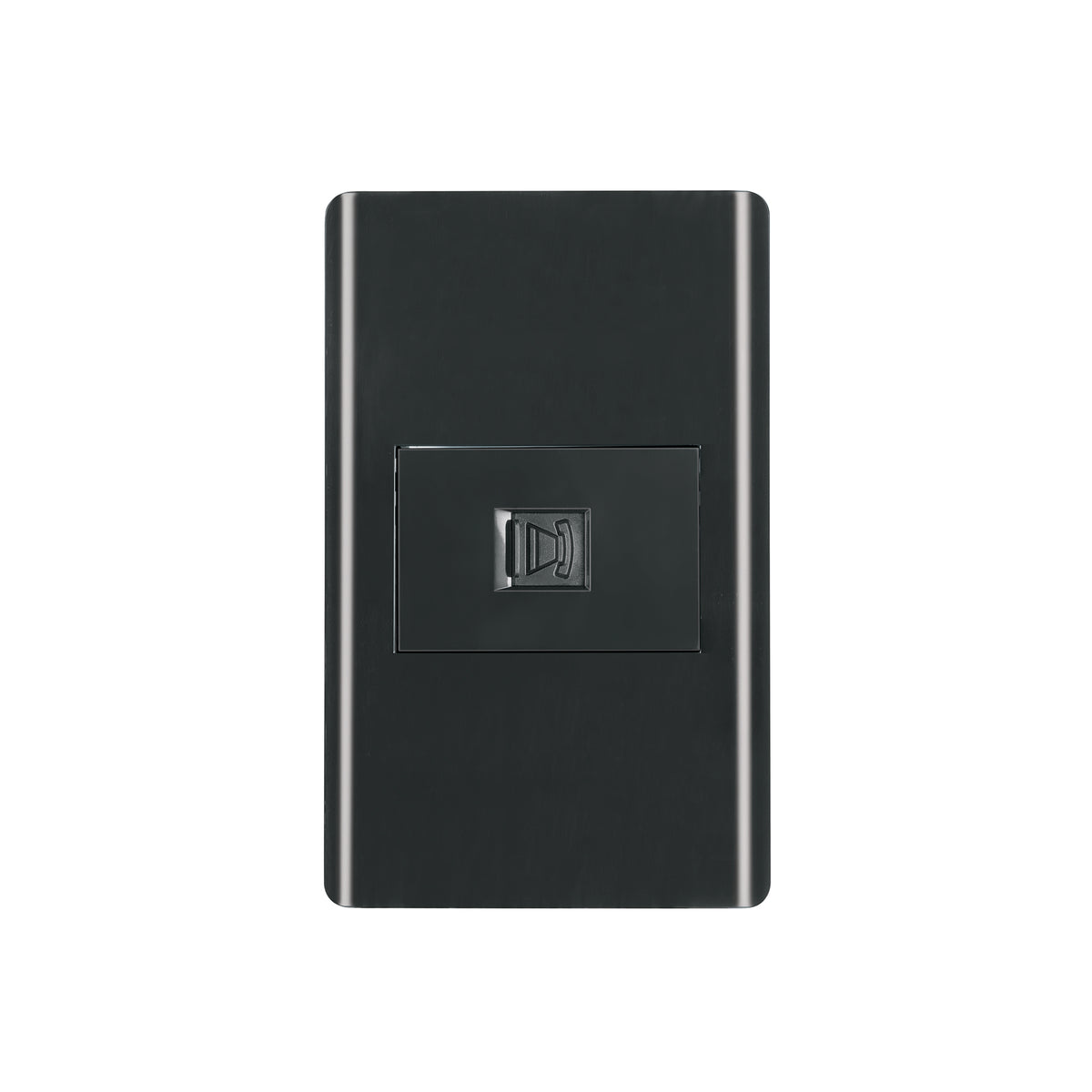 Placa armada negra 1 toma para teléfono 1.5 mód, Lisboa