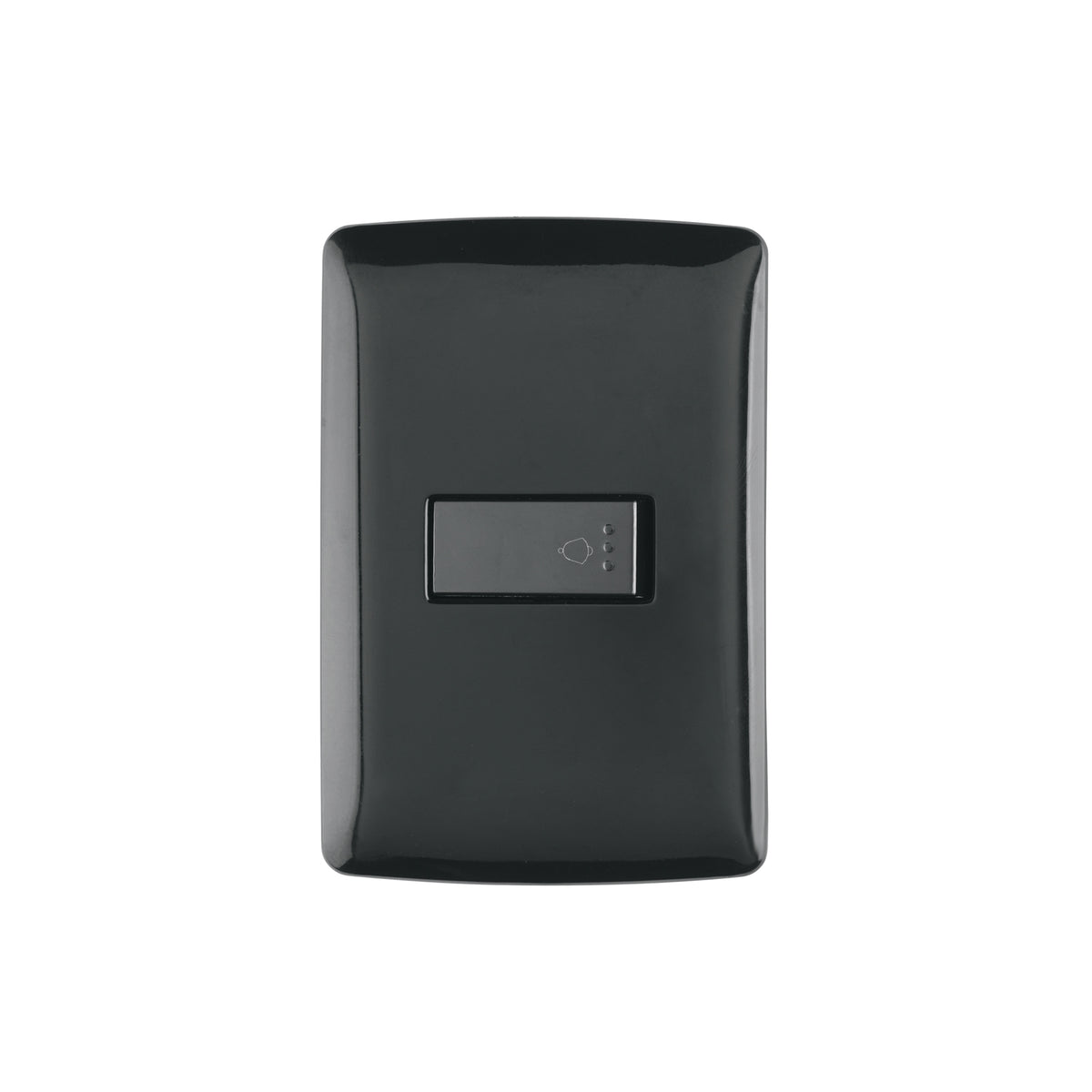 Placa armada con timbre, negro, línea Italiana