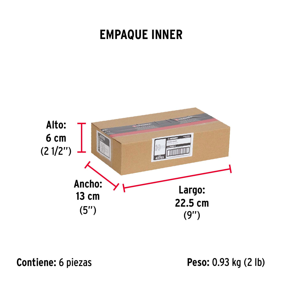 Pasador abatible de cromo