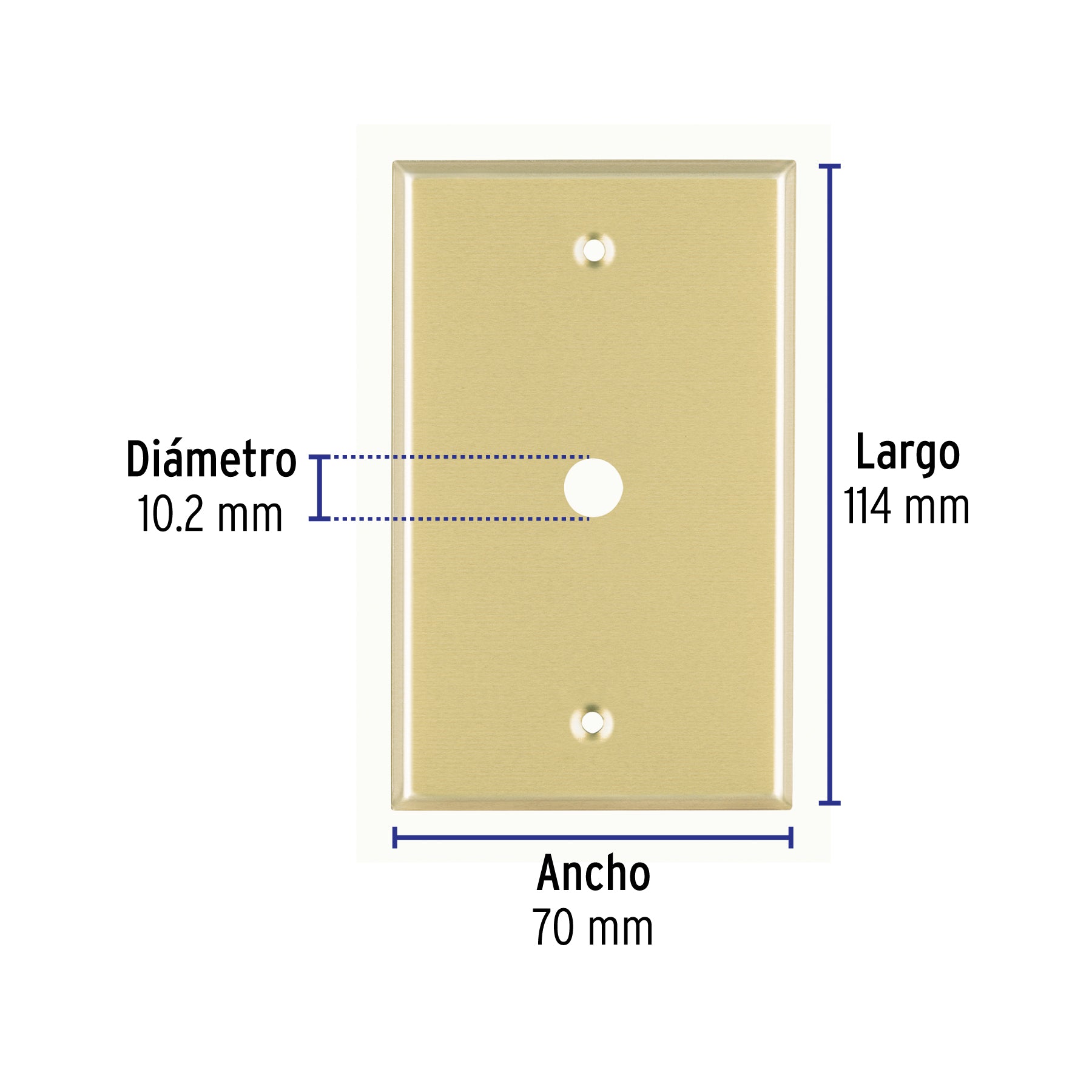 Placa pasacable de aluminio, línea Standard