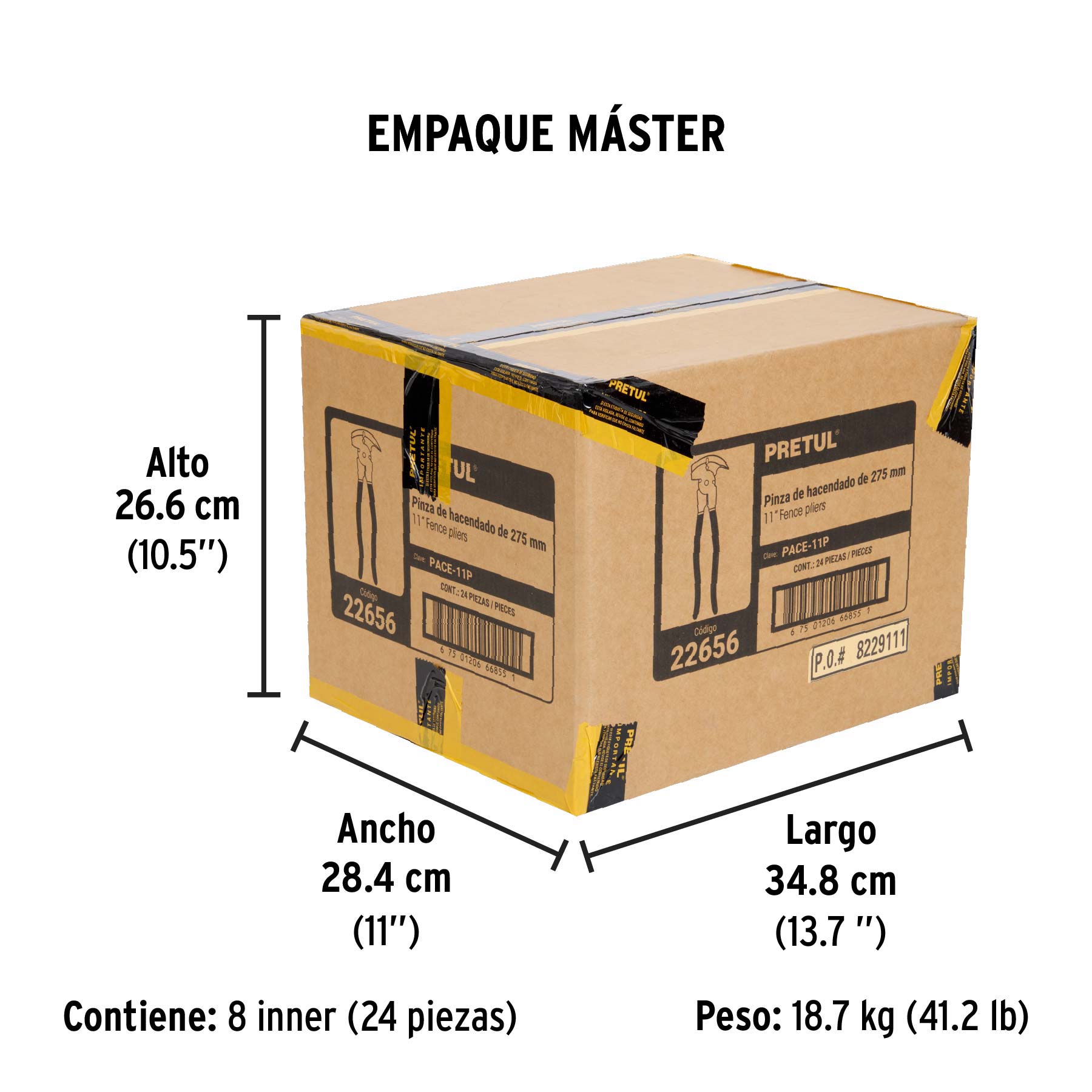 Pinza de hacendado 11", pretul