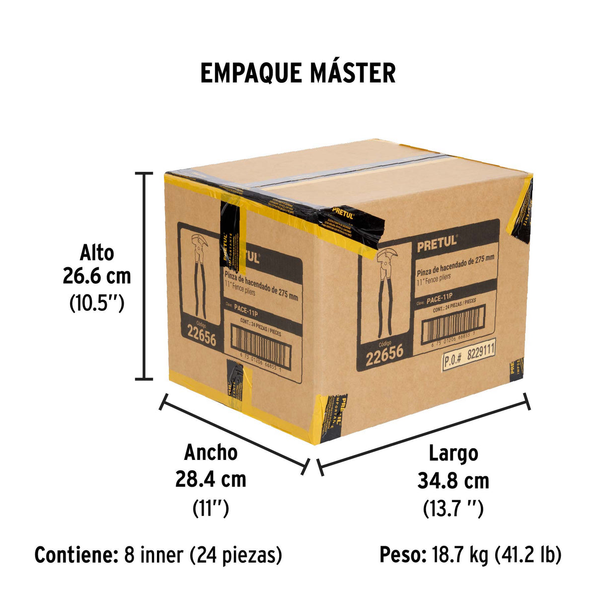 Pinza de hacendado 11", pretul