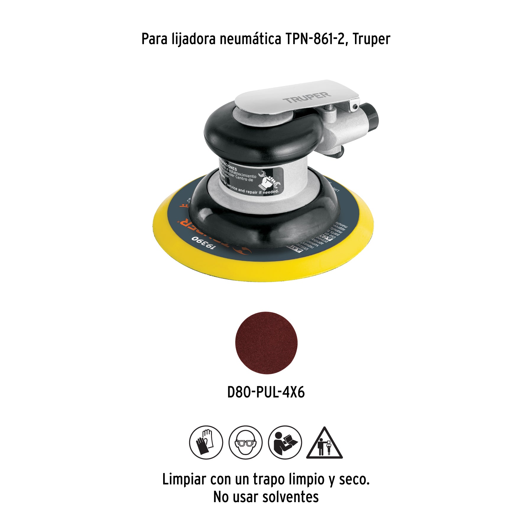 Pad para lijadora neumática tpn-861, de vinil