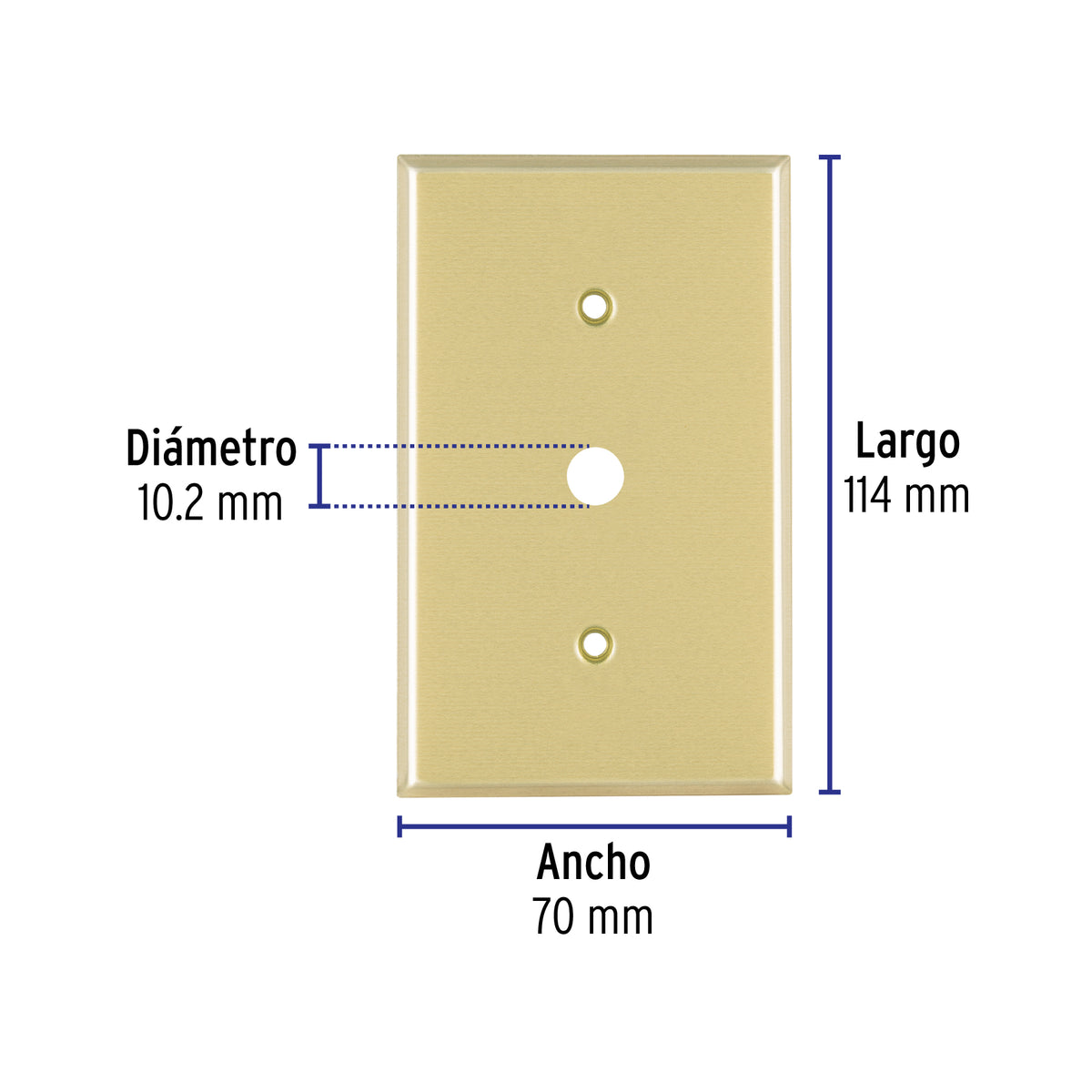 Placa para atenuador, de aluminio, línea Standard