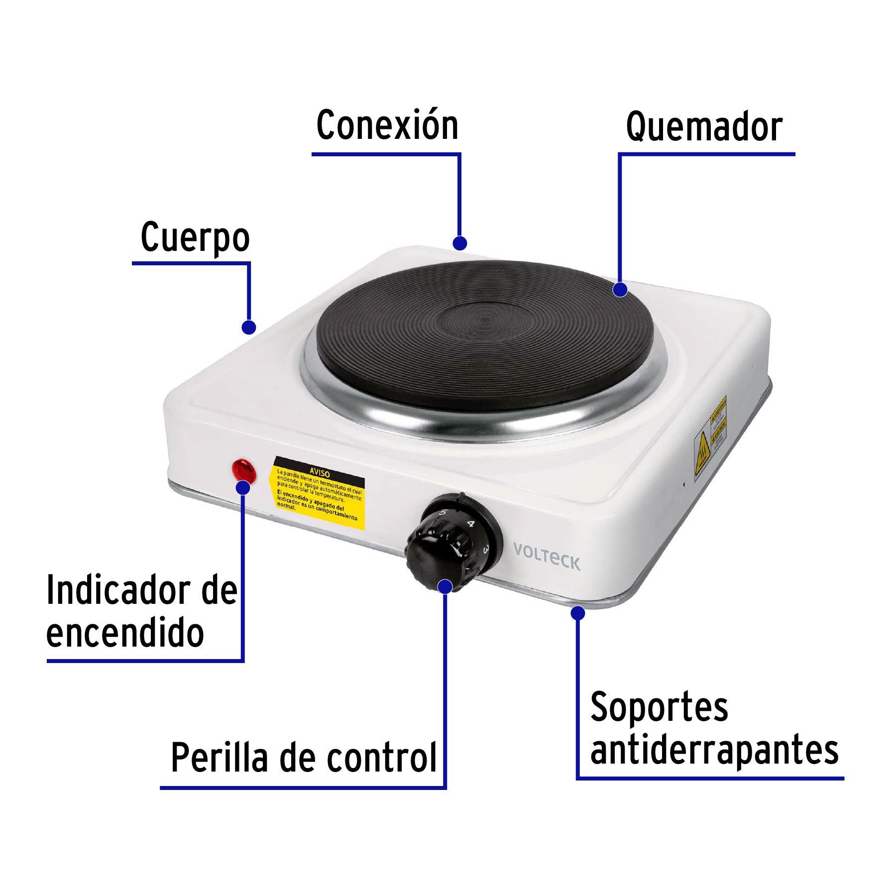 Parrilla eléctrica de disco individual