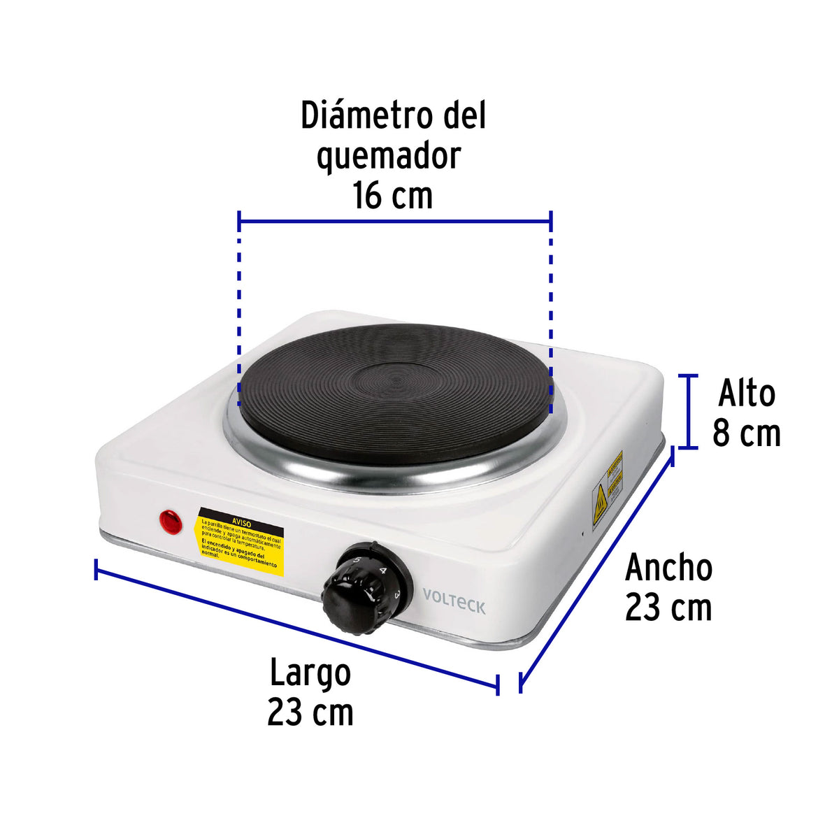 Parrilla eléctrica de disco individual