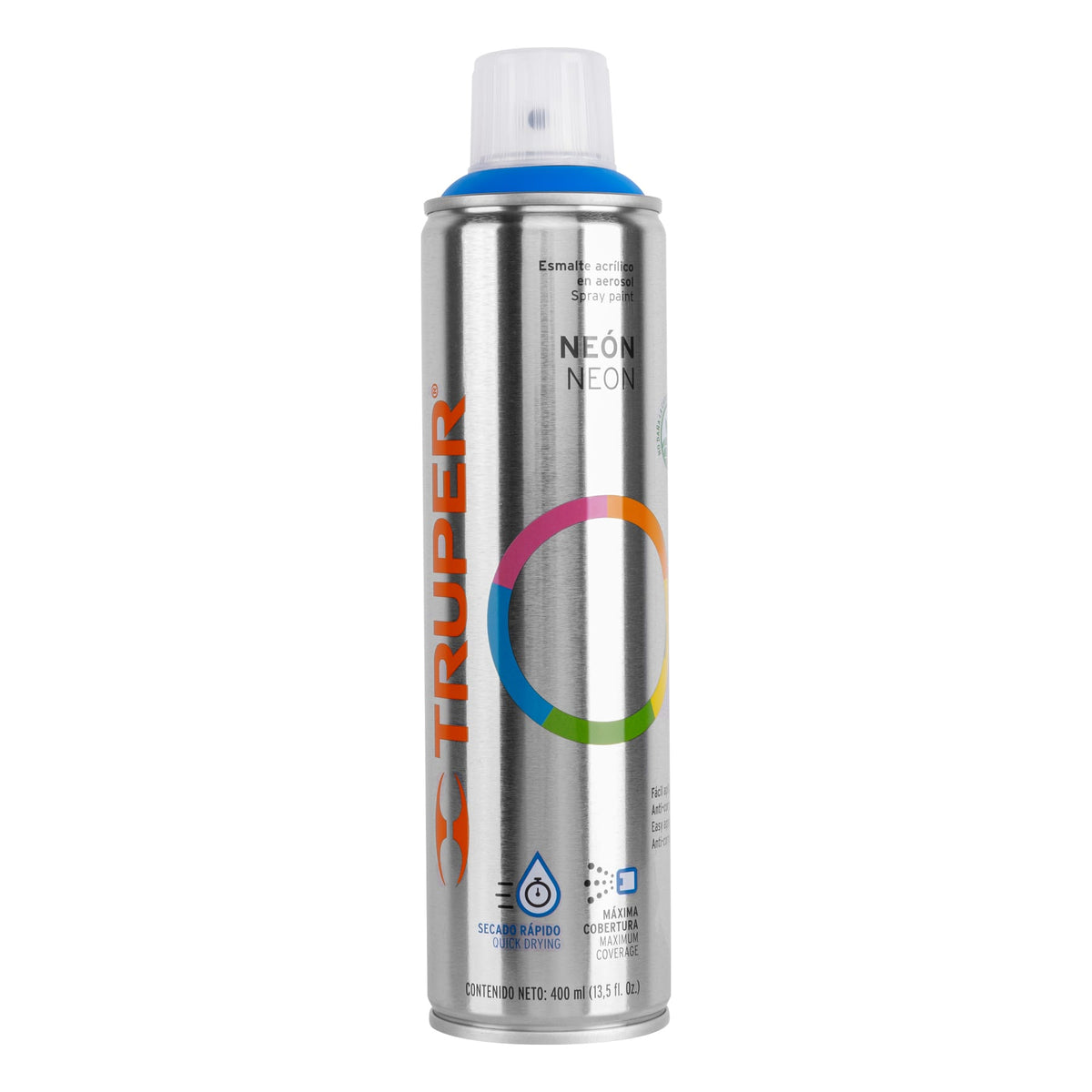 Pintura (Esmalte acrílico) en aerosol, fluorescente, azul
