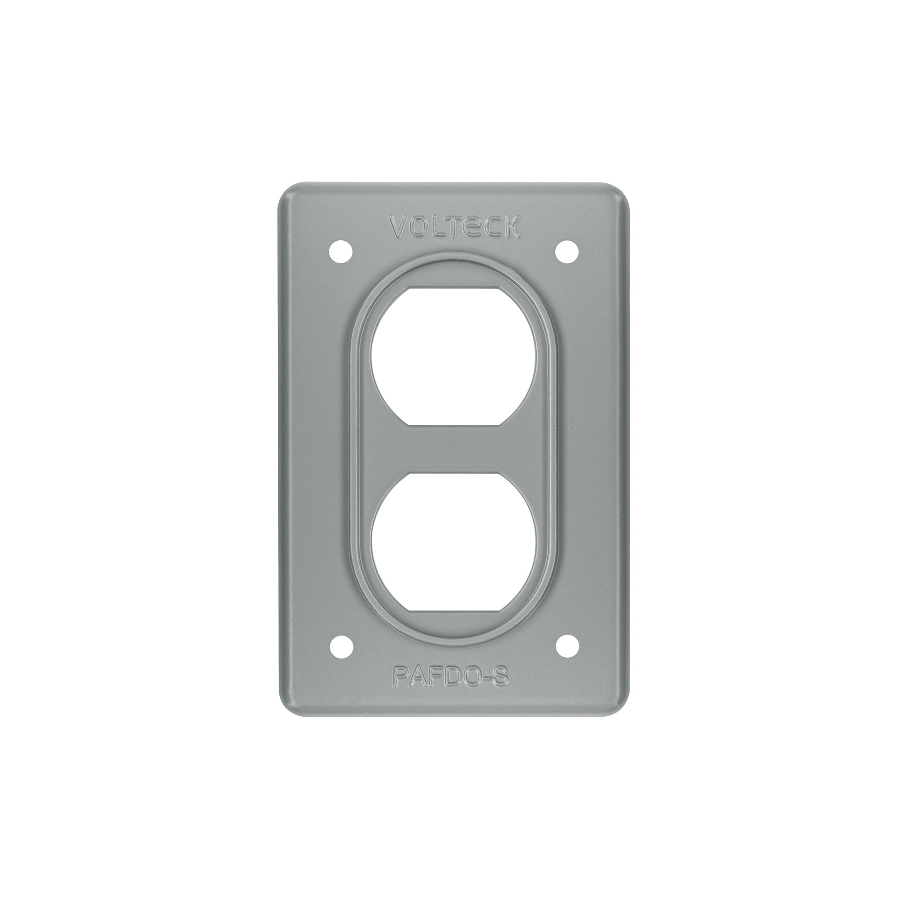 Placa de acero, FS, doble, de sobreponer, Volteck