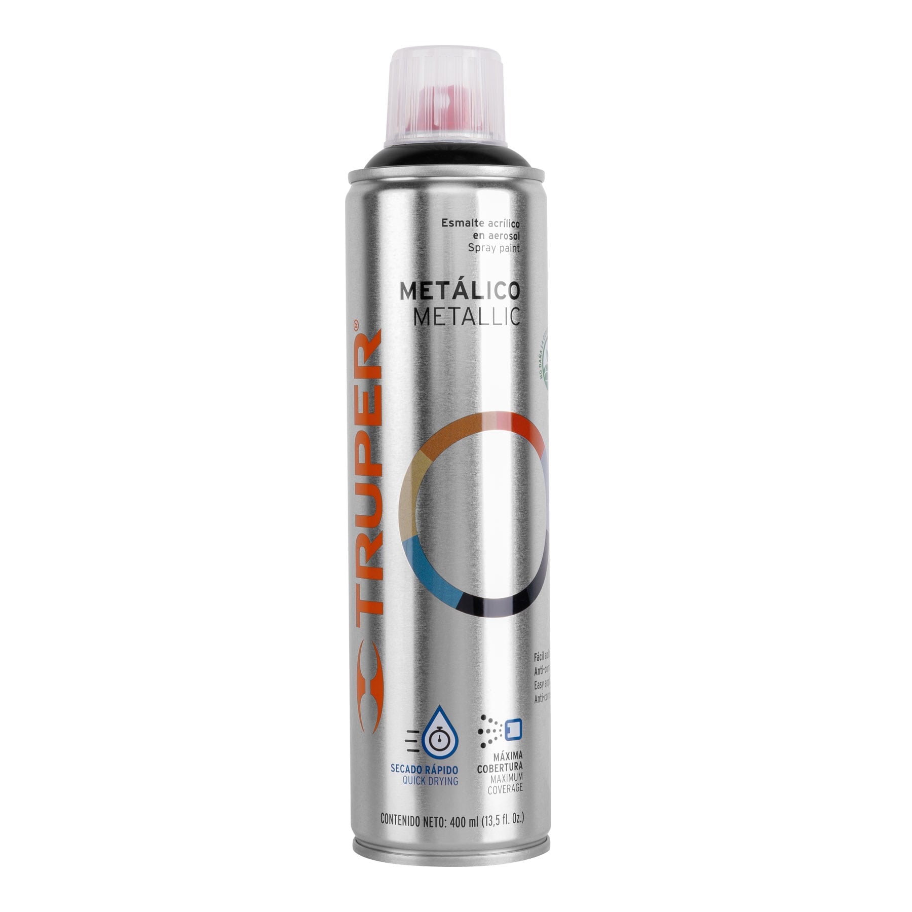 Pintura (Esmalte acrílico) en aerosol, metálica, negro