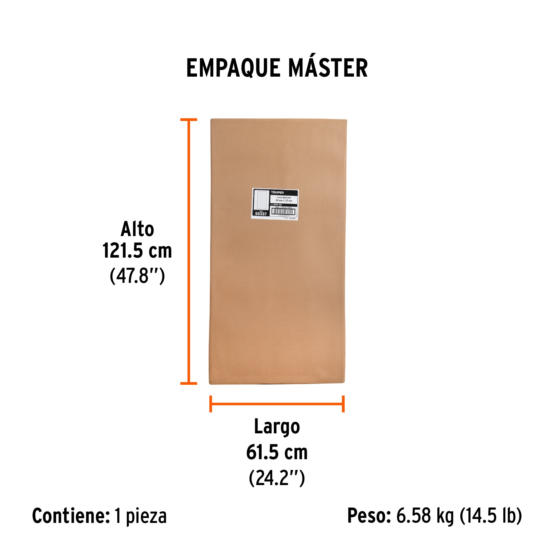 Panel perfocel 60 x 120 cm