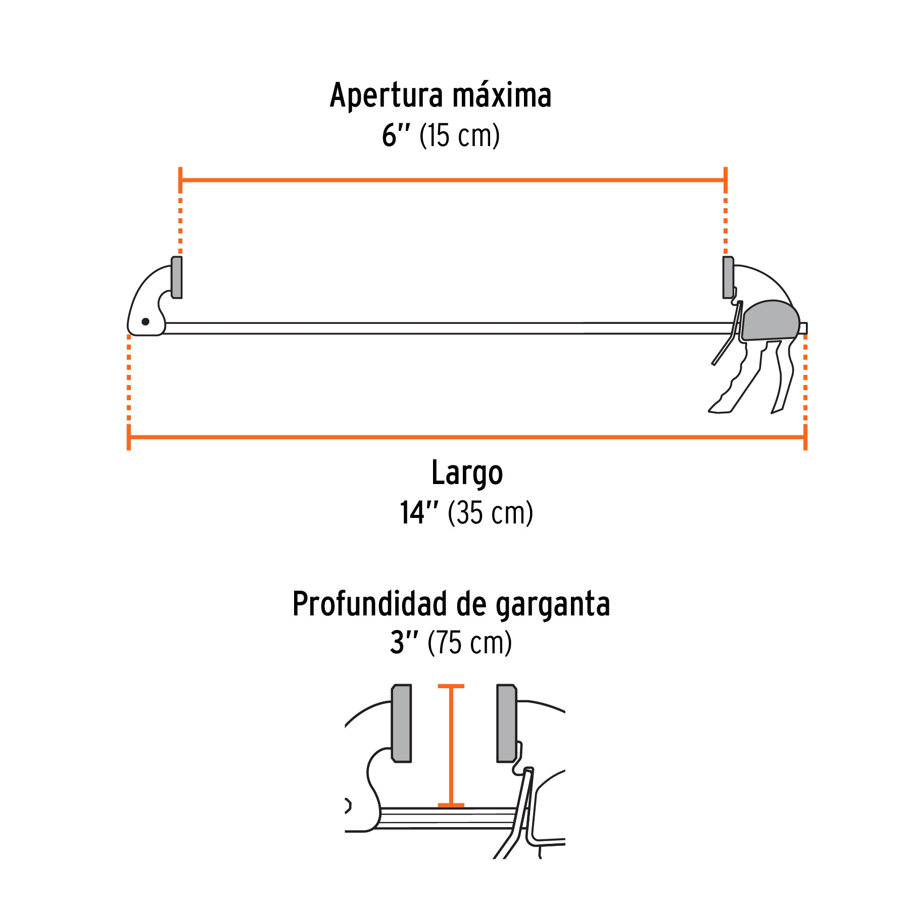 Prensa con ajuste rápido 6", uso rudo