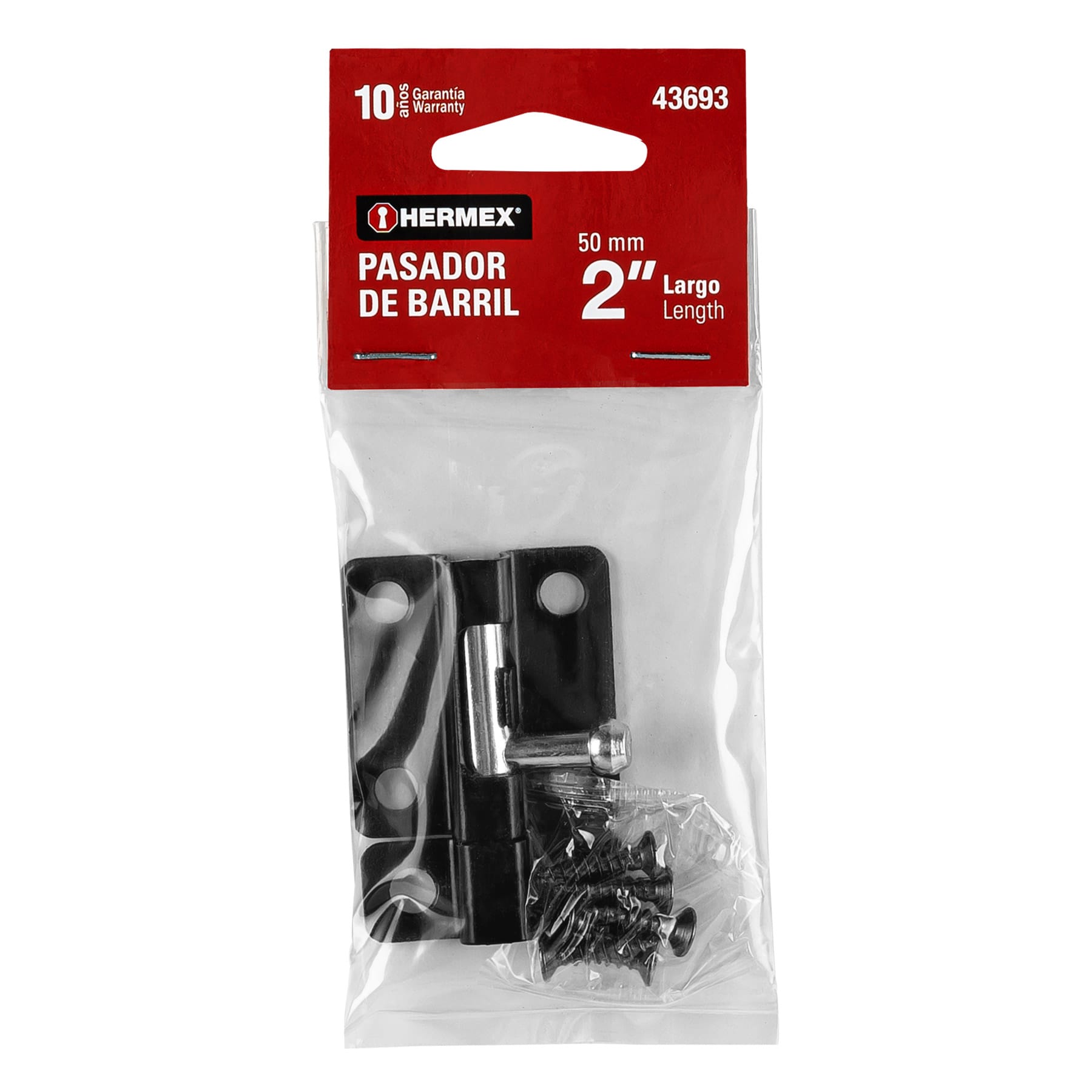 Pasador de acero negro, 2", Hermex Basic