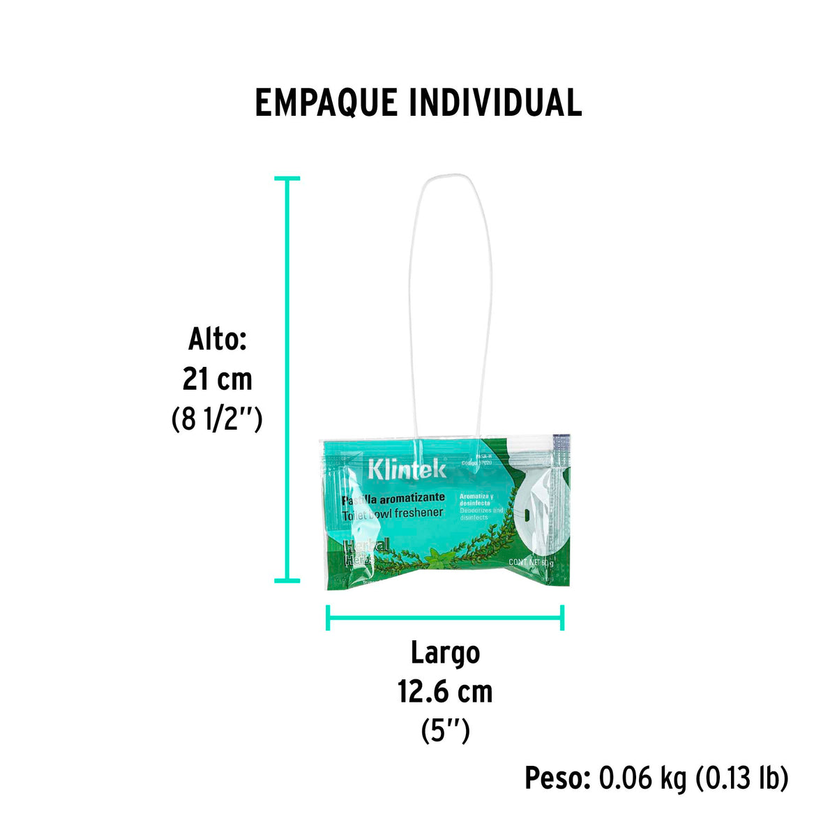 Pastilla desodorante para sanitario, aroma herbal